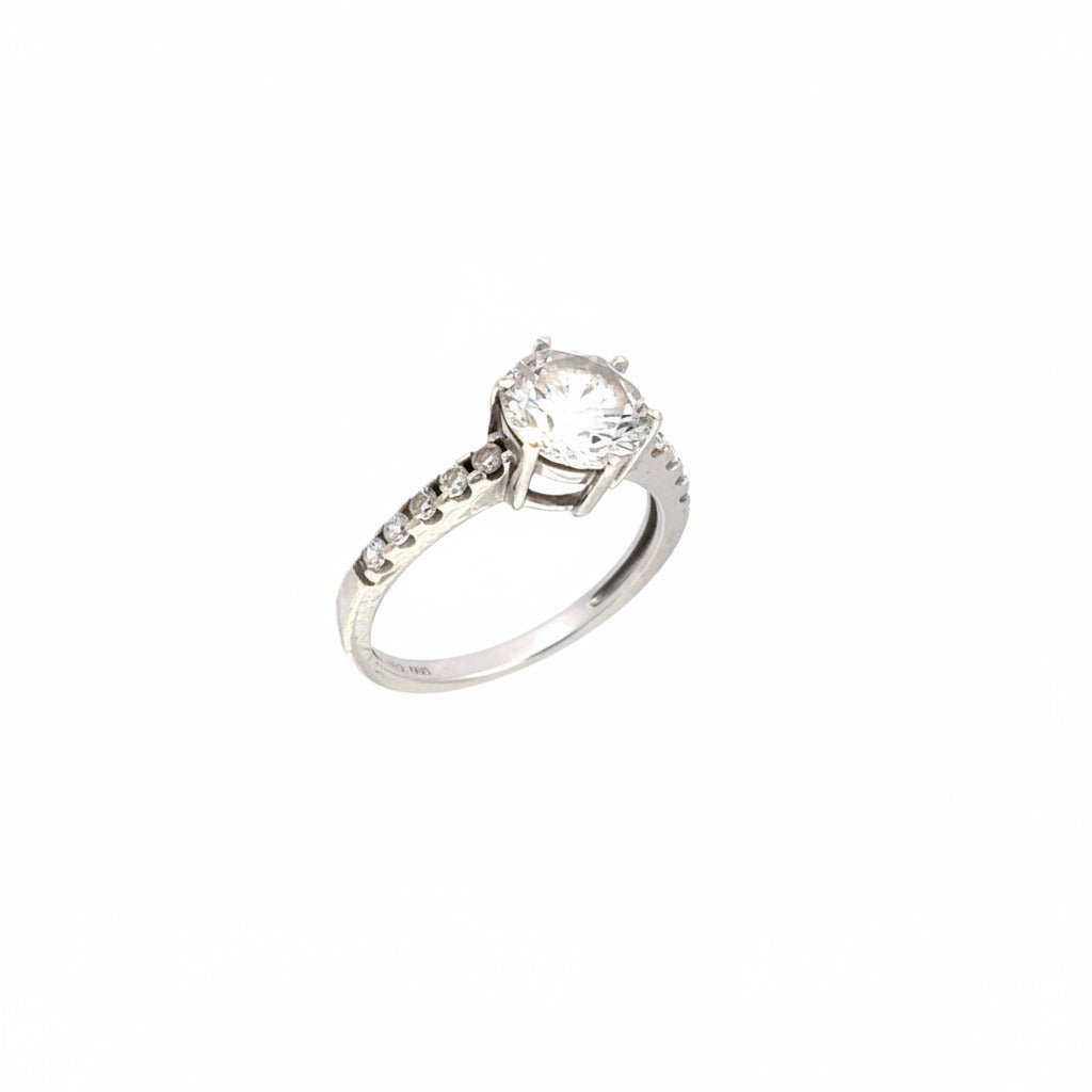 Ring Weißgold 375/9 kt  Damen Zirkonia *55,5*