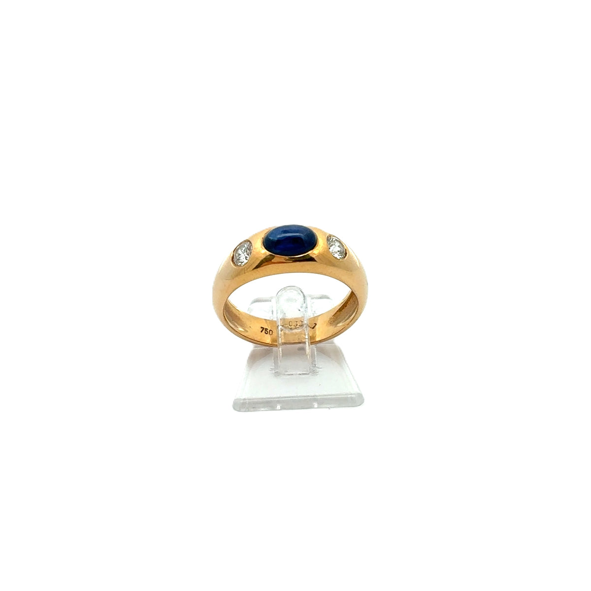 Ring Gelb Gold 750 / 18k Saphir Brillanten Damen Schmuck 170029