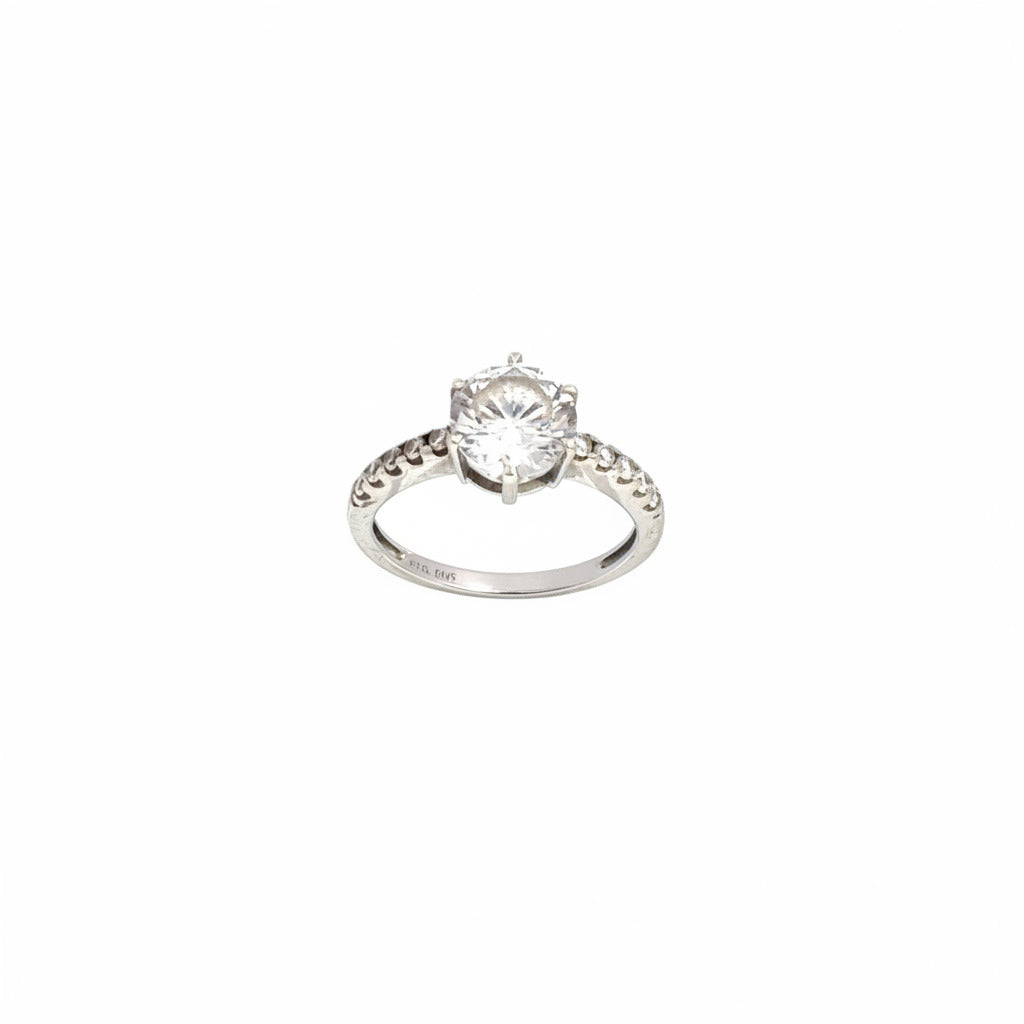 Ring Weißgold 375/9 kt  Damen Zirkonia *55,5*
