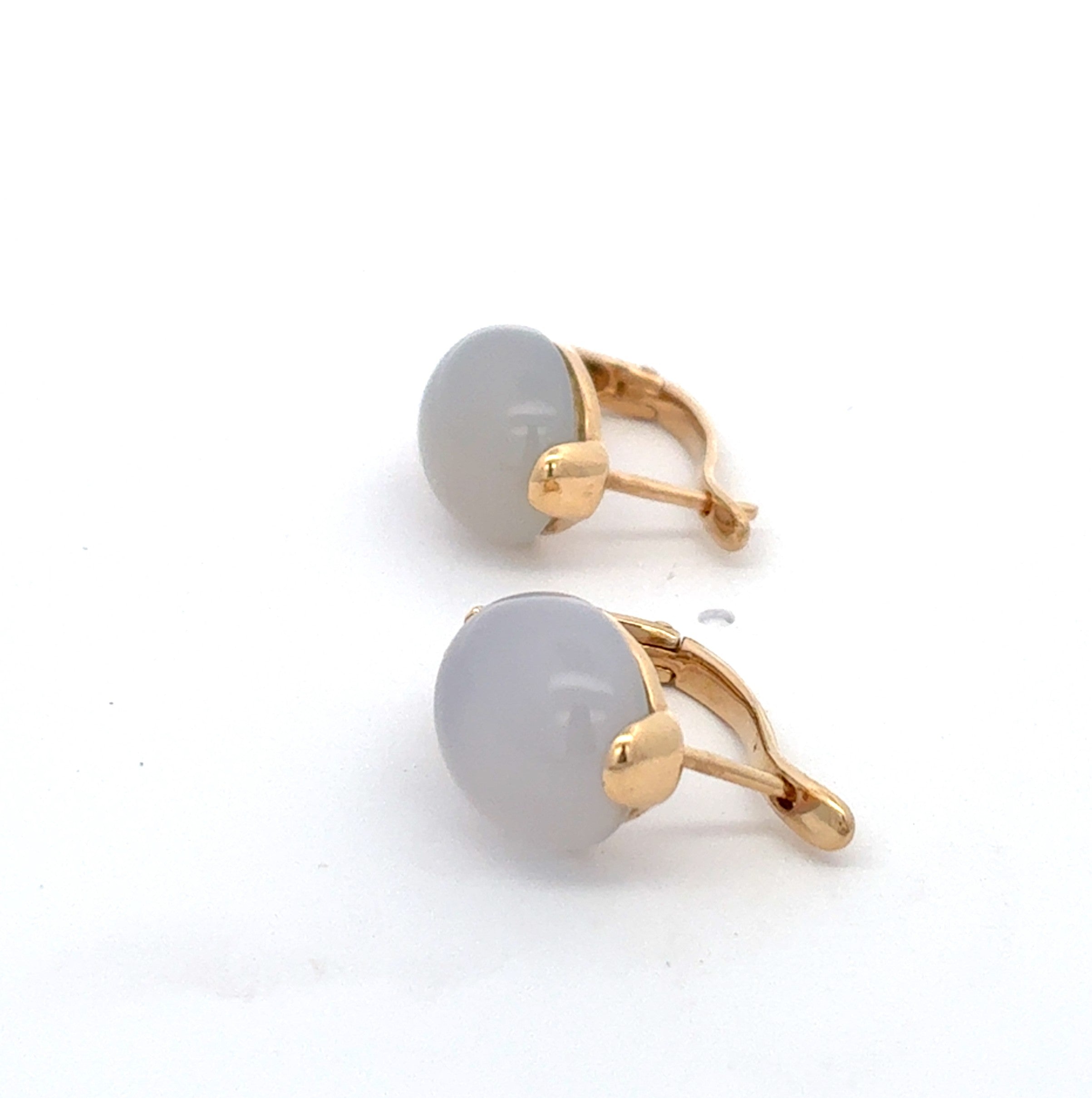 Ohrringe Gelb Gold 585 Mondstein Schmuckstein hellblau