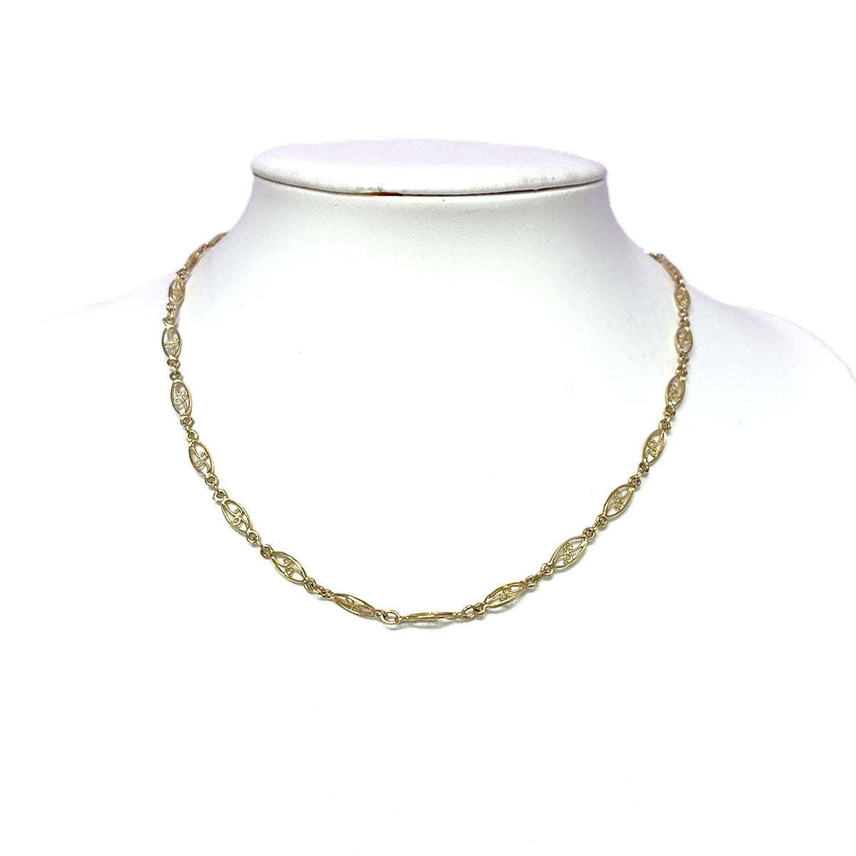 Unisex Kette Gelb Gold 585 / 14 kt 45 cm Geschenk Schmuck 238956