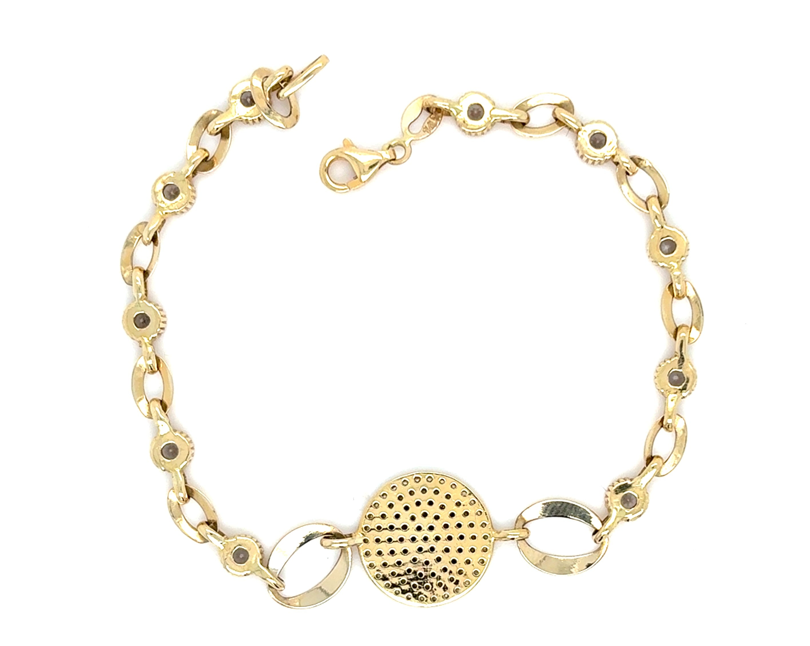 Armband Gold 585 Schmucksteine blau Zirkonia Damen
