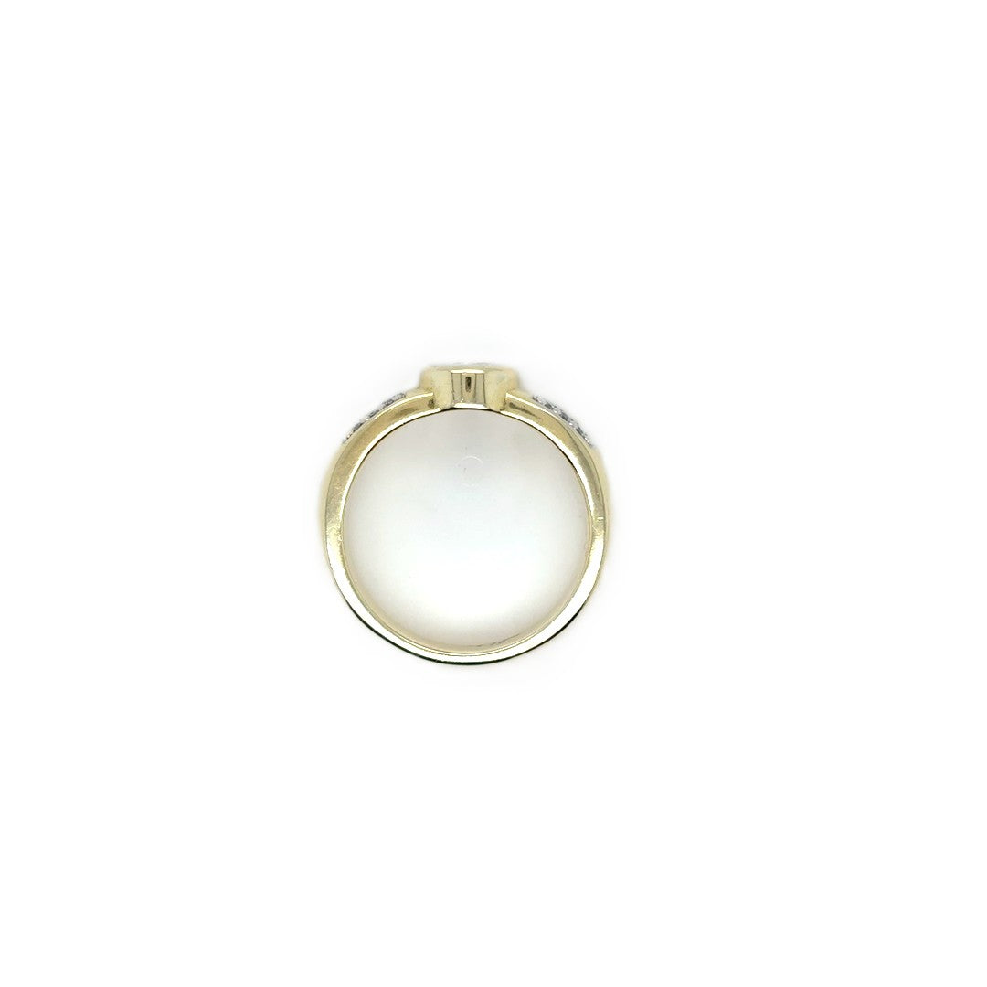 Ring Gelb-/Weißgold Brillanten 585/14kt Gr.55