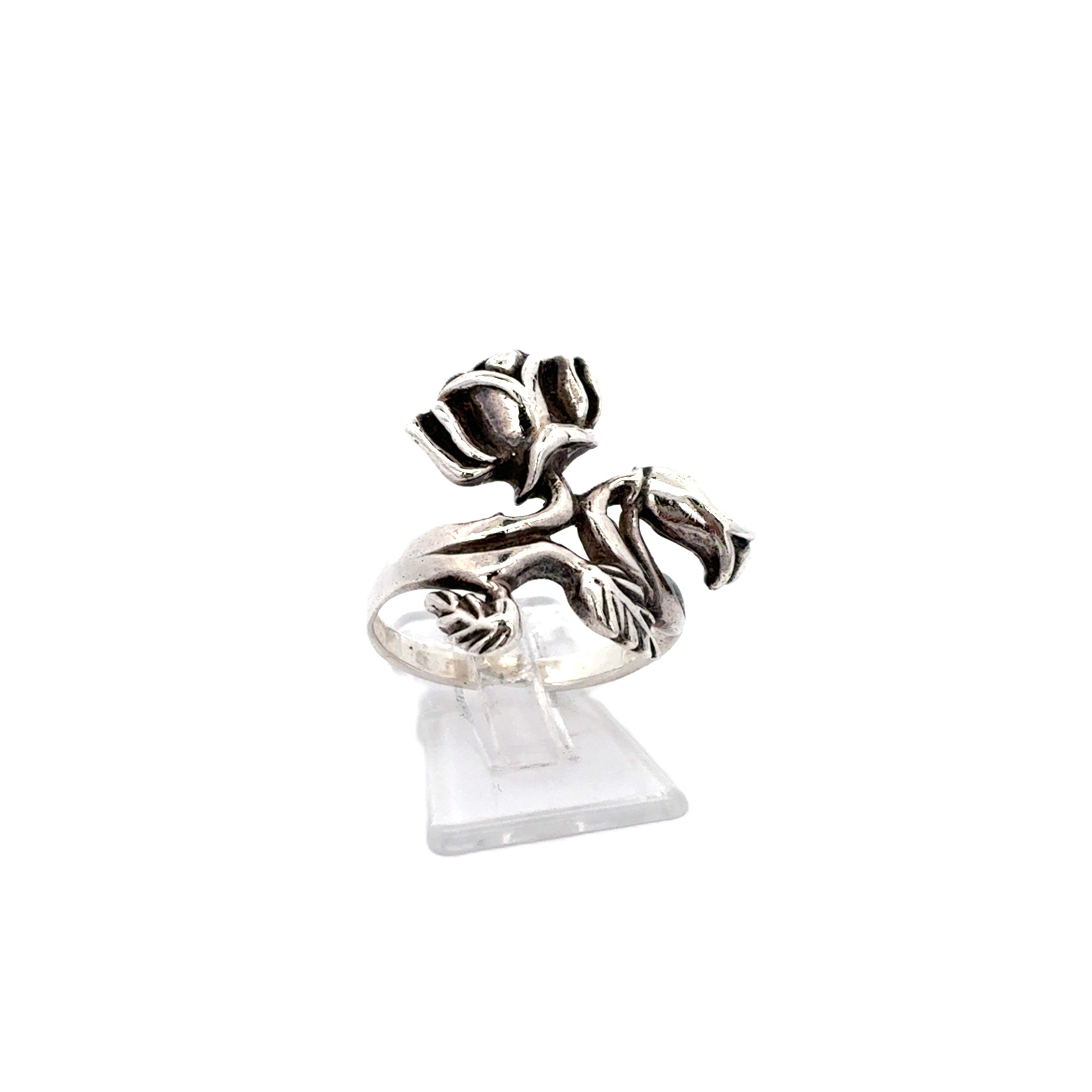 Damen Ring Rose Sterling Silber 925 Schmuck *55*