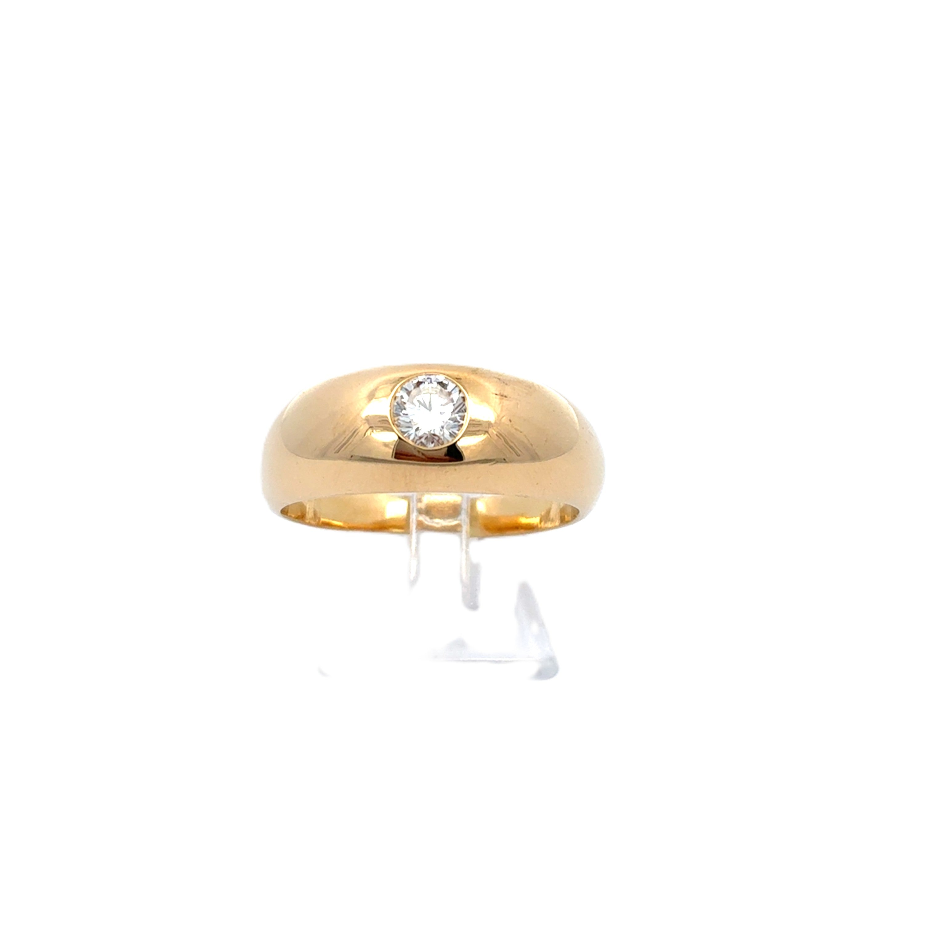 Herren Ring Gelb Gold 750 / 18 kt  Brillant *63*