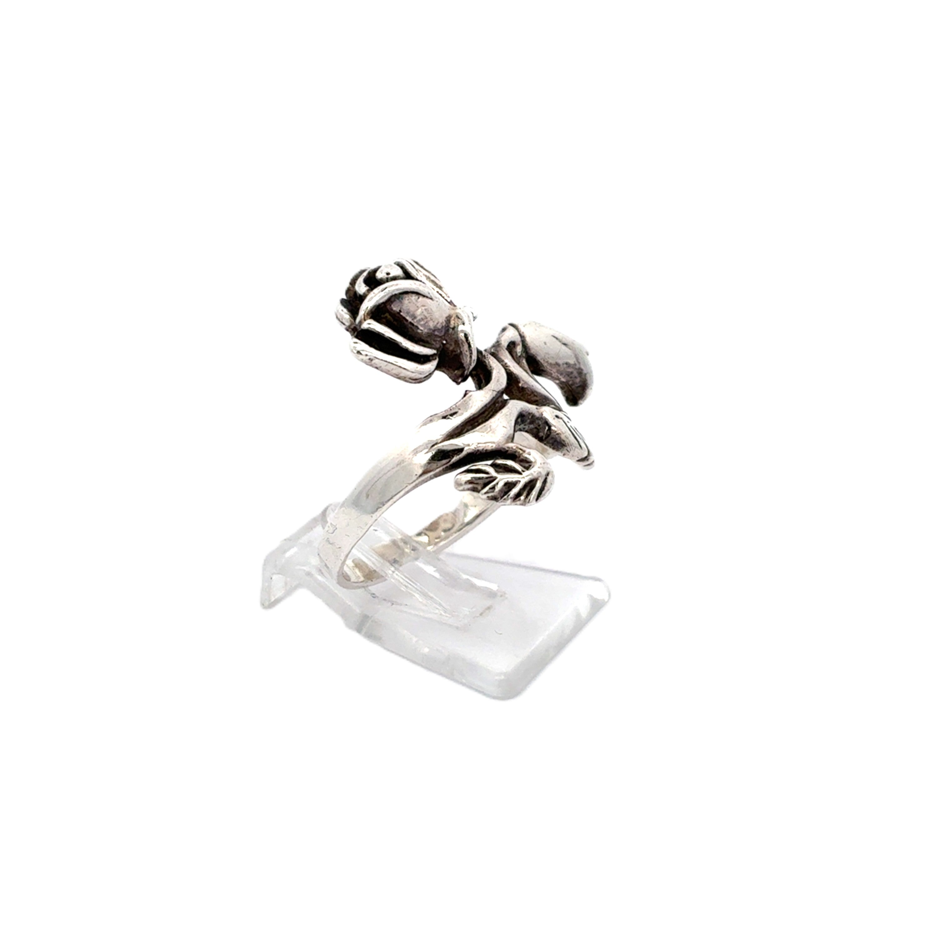 Damen Ring Rose Sterling Silber 925 Schmuck *55*