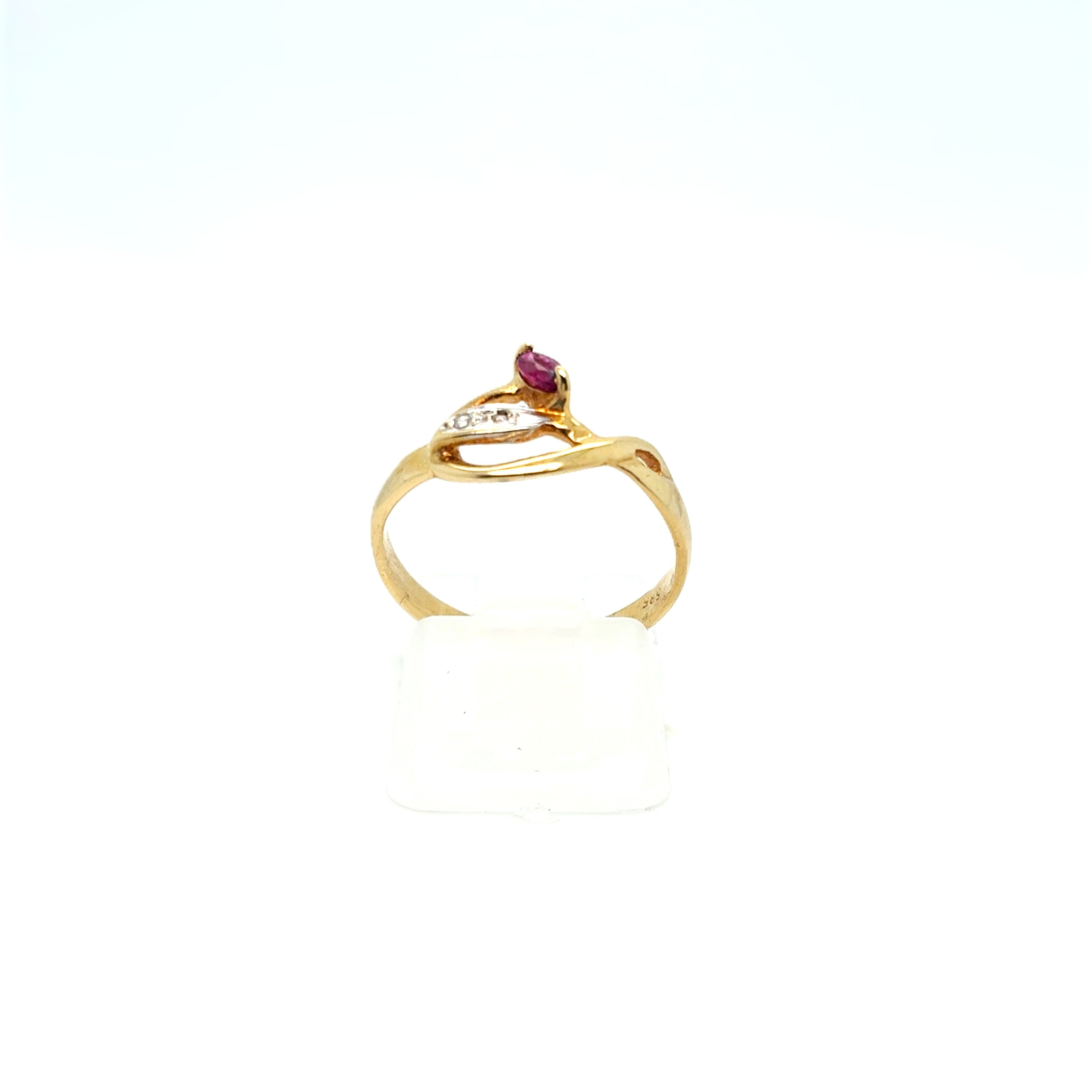 Ring Gelb Gold 585 14kt Damen *53*