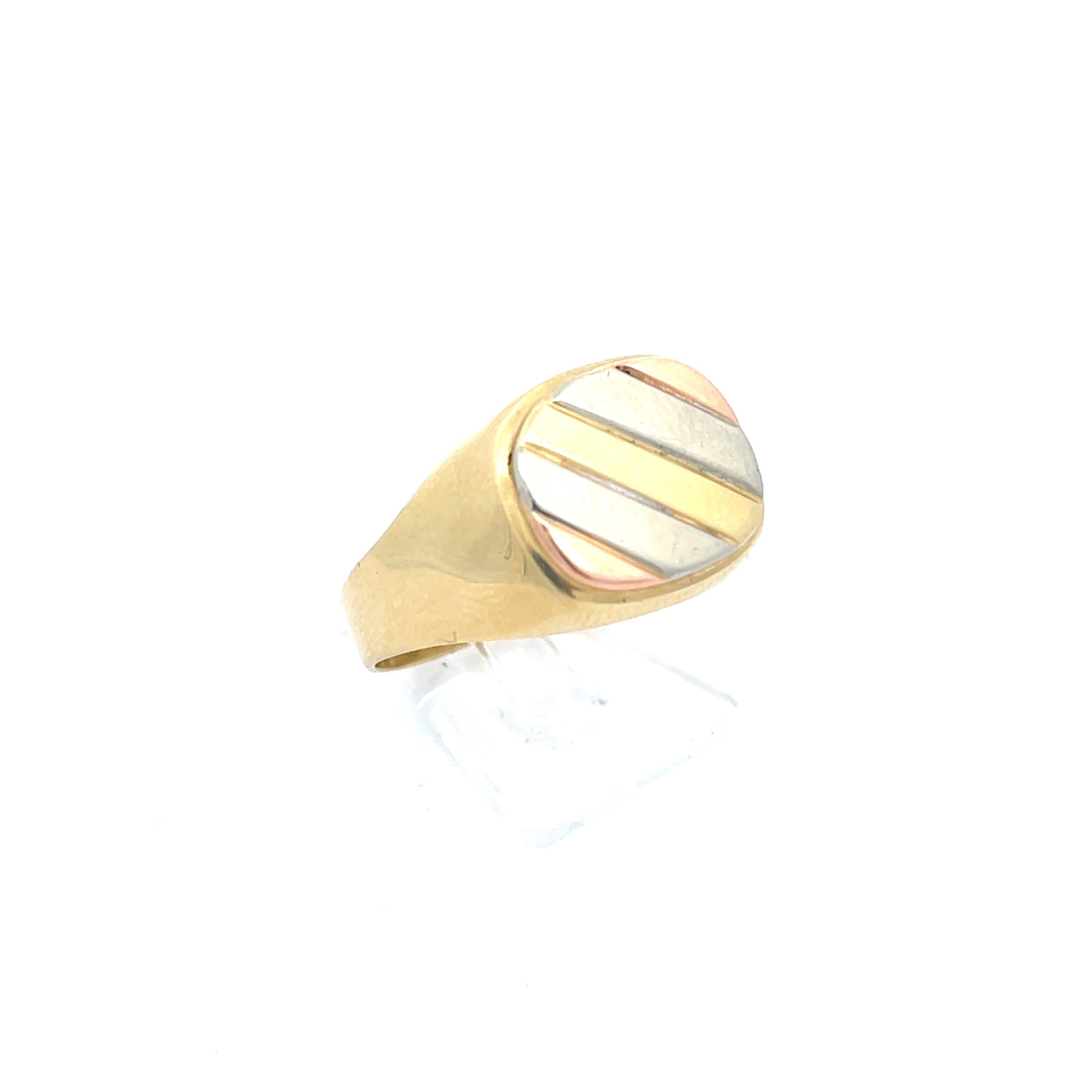 Gold Ring Tricolor 585 14kt Gr.68