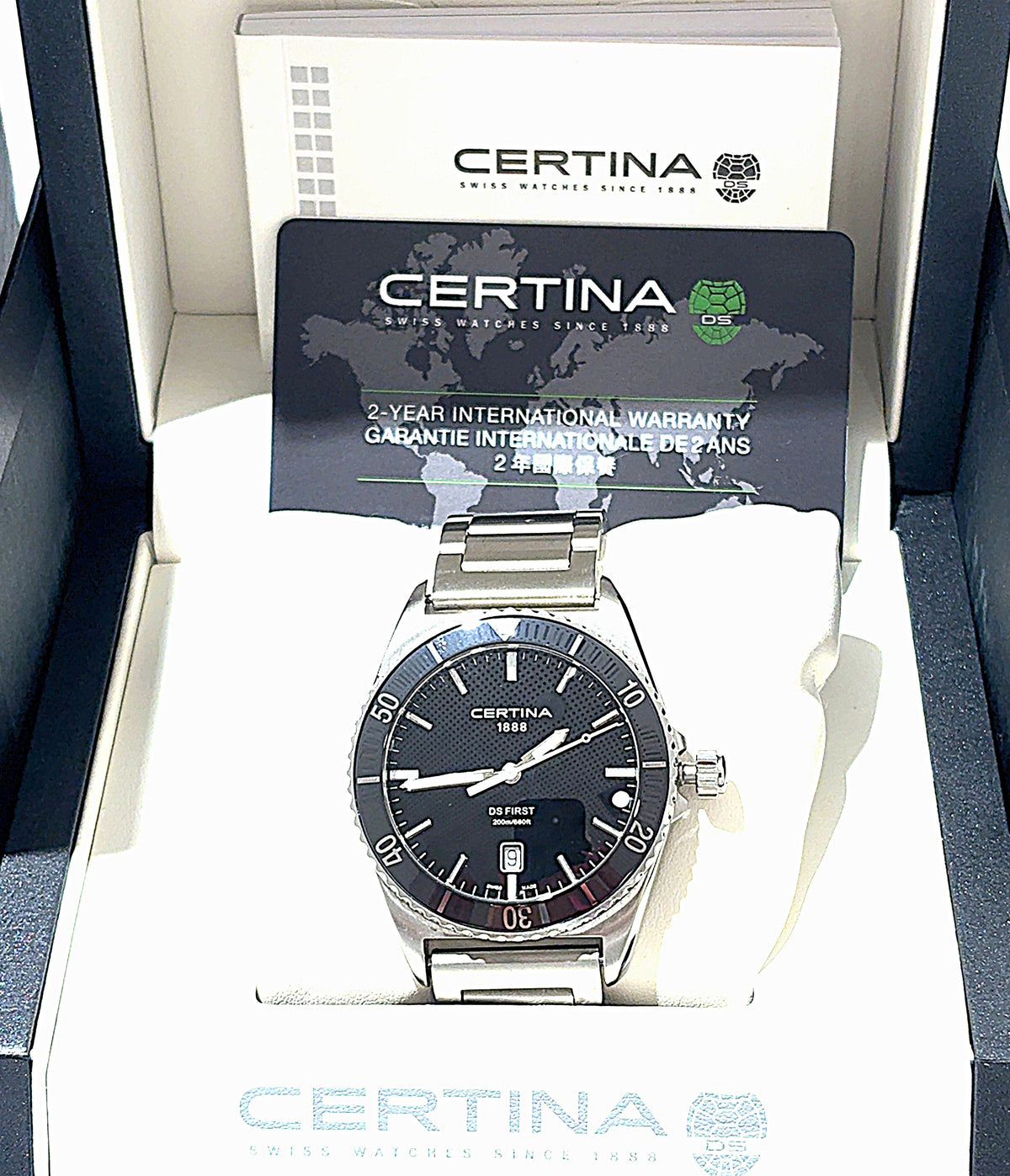 Certina DS First Sport Uhr Herren Full Set Edelstahl Quarz