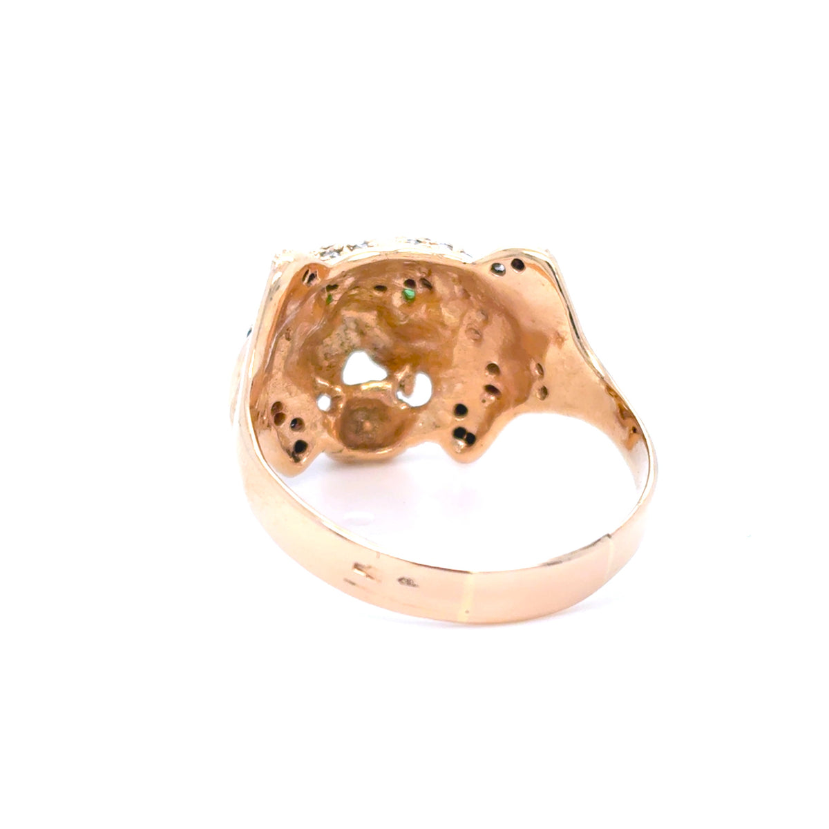 Ring Rot Gold 585 14 kt Herren Tiger Schmucksteine
