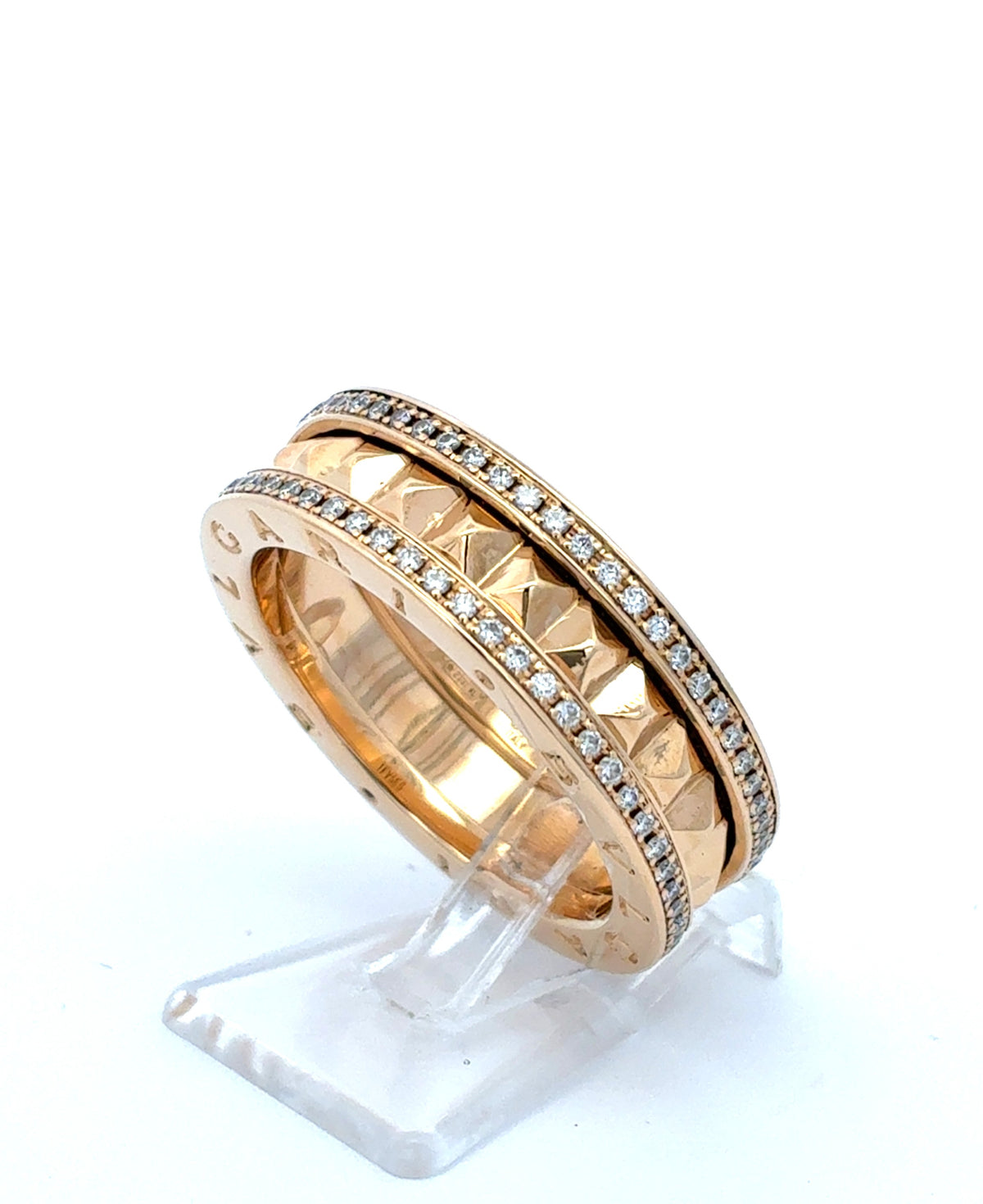 Bvlgari B.zero 1 Band Ring Gelb Gold 750 Brillanten Unisex