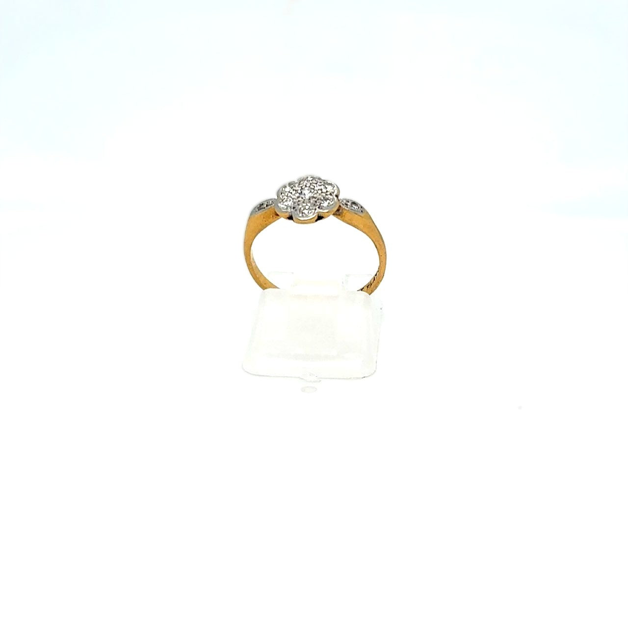 Ring Gelb Weiß Gold 750 18kt *50* Brillanten
