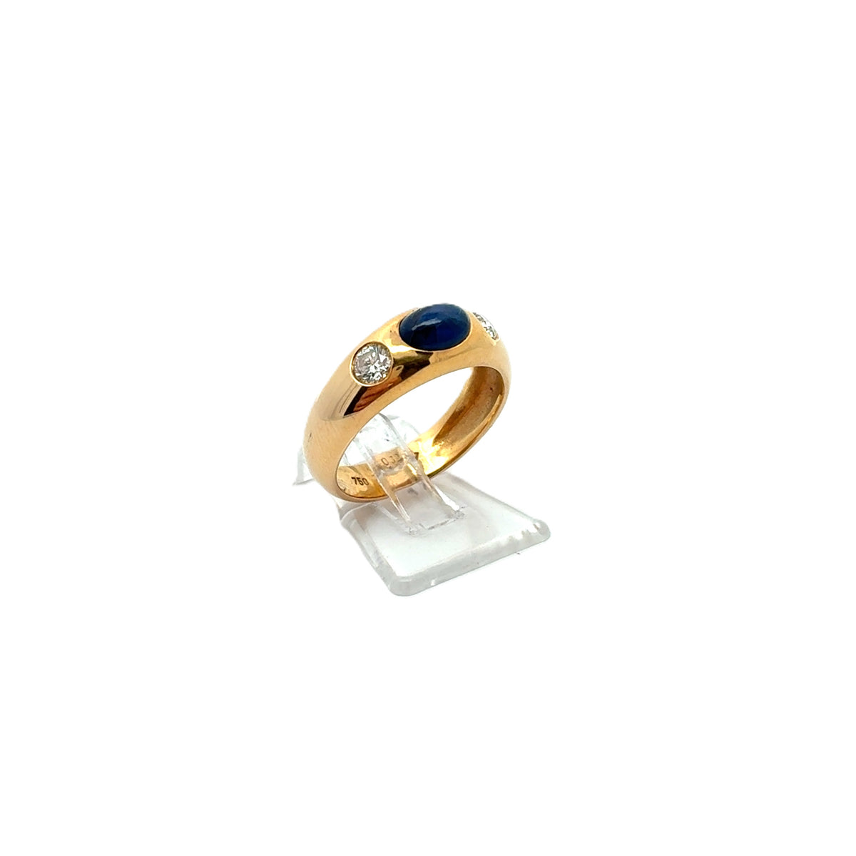 Ring Gelb Gold 750 / 18k Saphir Brillanten Damen Schmuck 170029