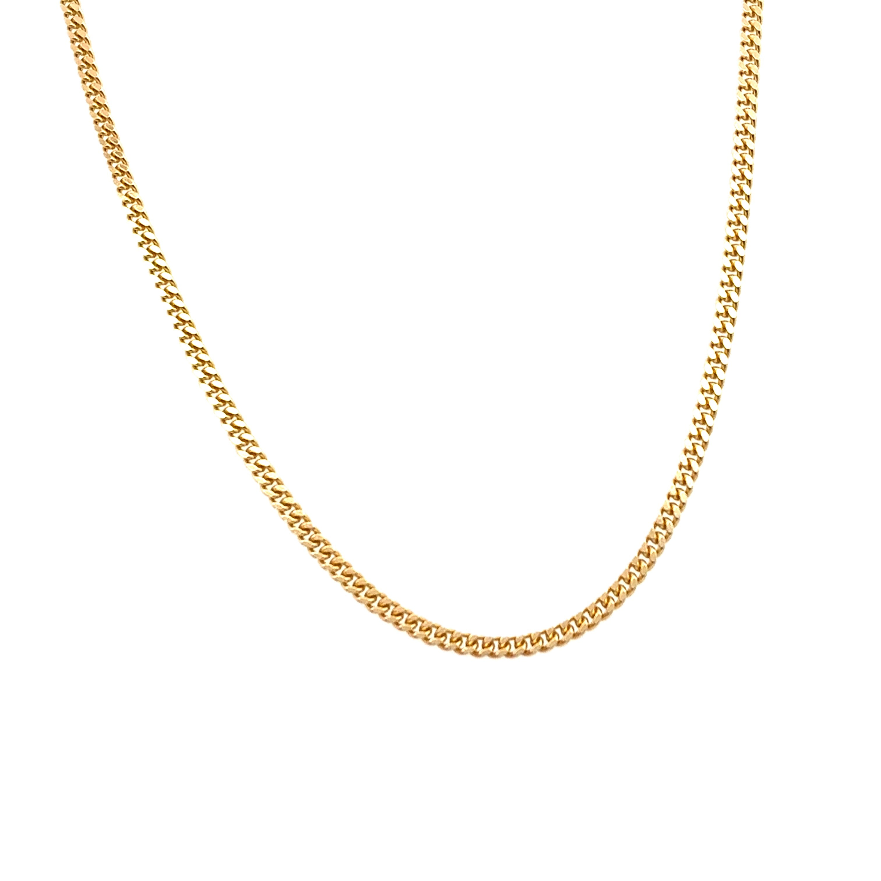 Flachpanzerkette Gelbgold 585 / 14 kt Unisex Geschenk