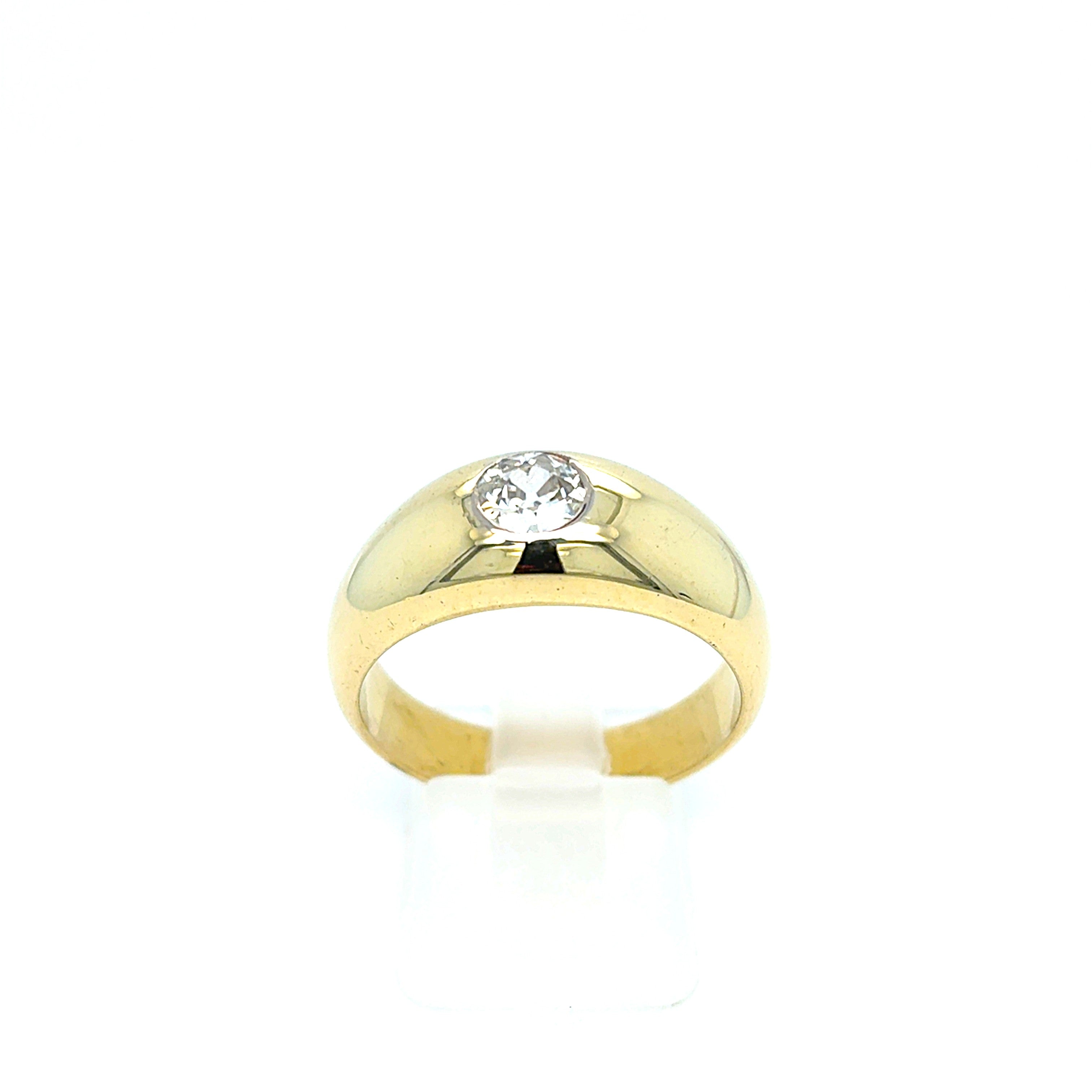 Ring Gold 585 14 kt Brillant 0,7ct  Unisex
