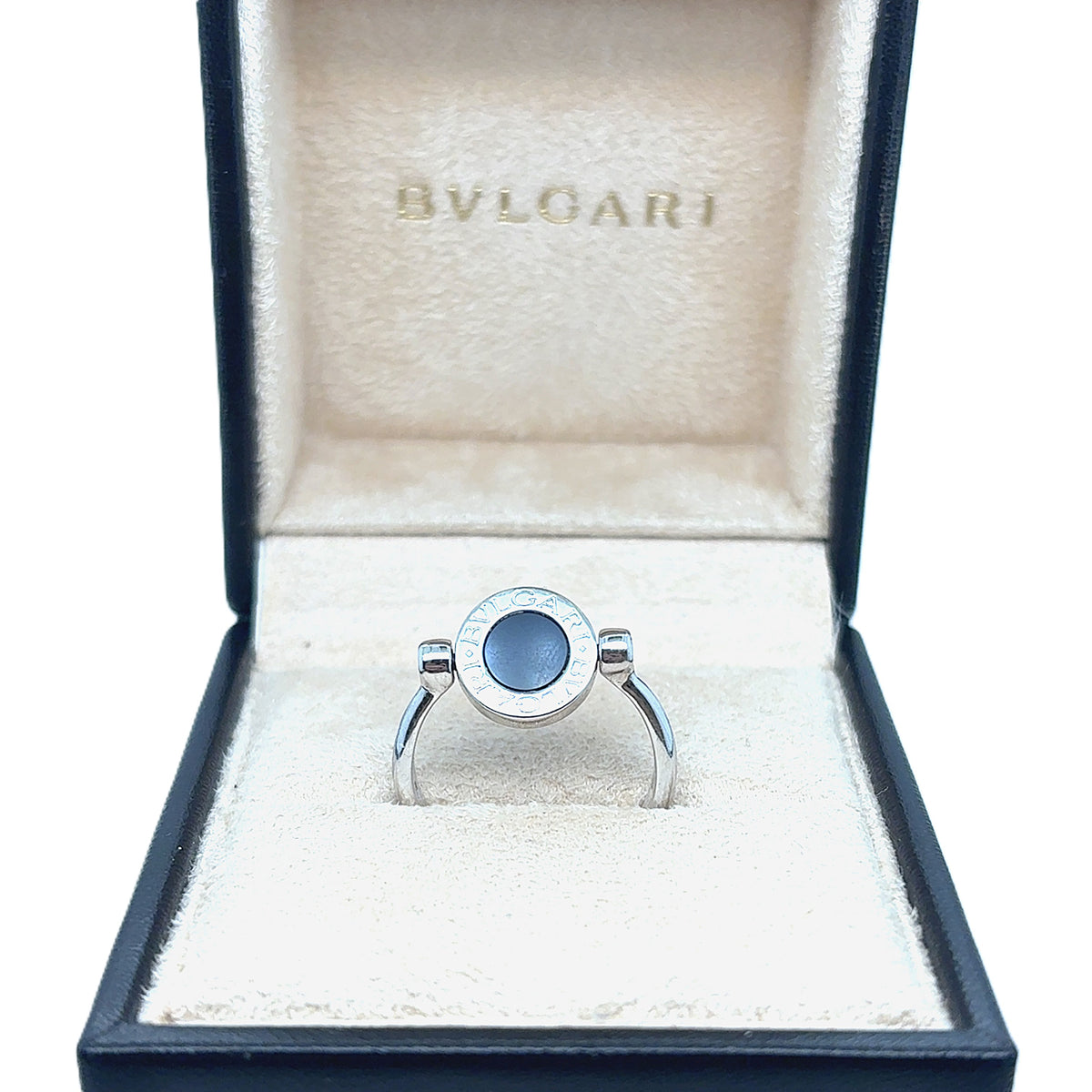 BULGARI Flip Ring Weiß Gold 750 18kt Brillanten