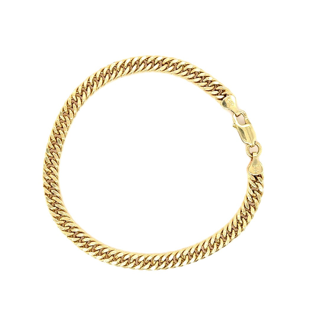 Panzerkettenarmband Gelbgold 585/14kt ca.19cm