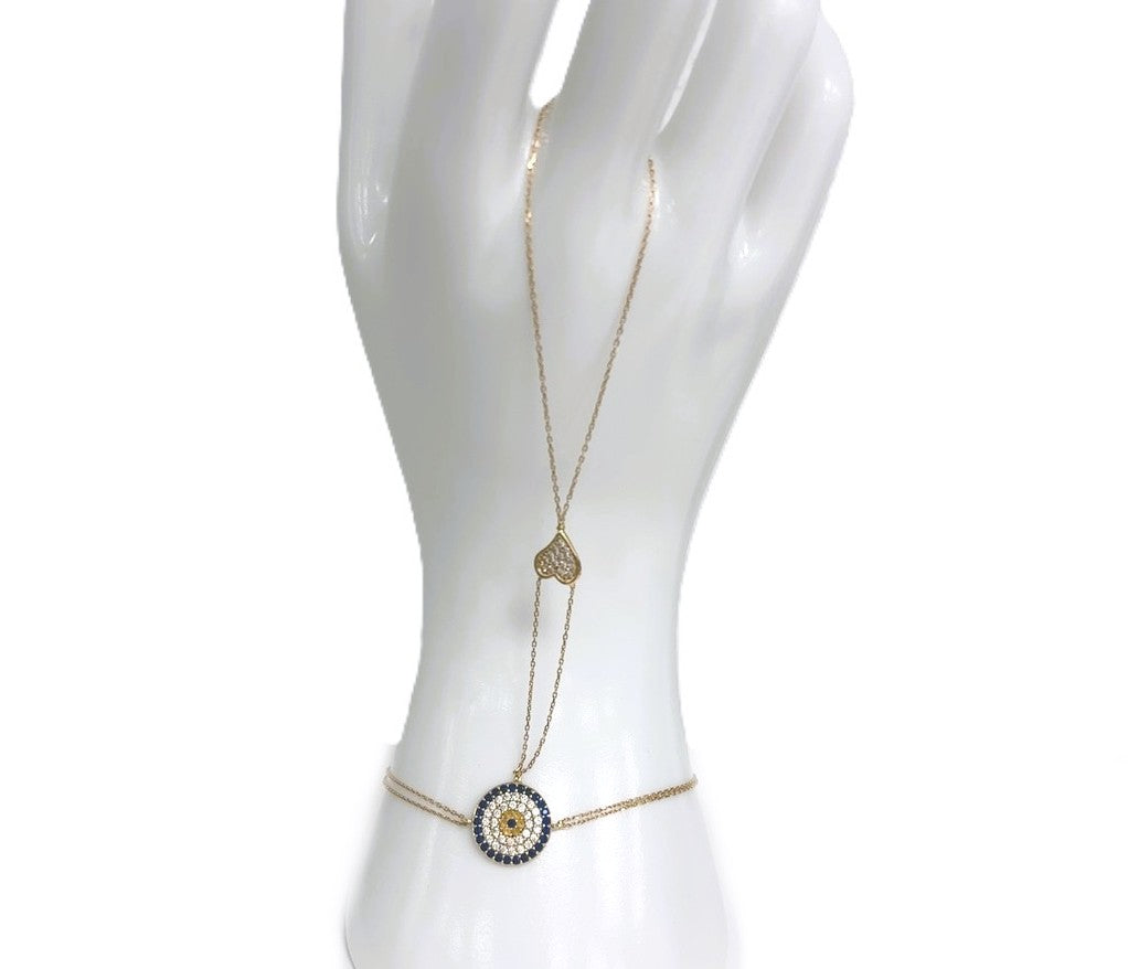 Armband mit Fingerschlaufe Gelbgold 585 14kt ca.19cm