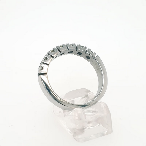 Schlichter Brillant 0,49ct Ring 750 Weißgold 18kt Gr.55