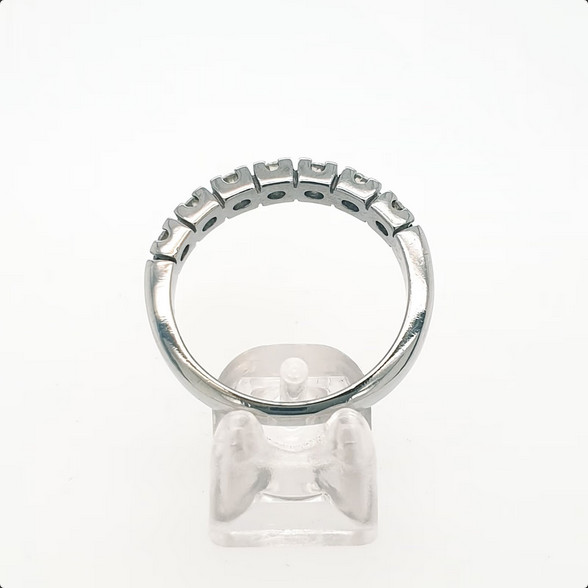 Schlichter Brillant 0,49ct Ring 750 Weißgold 18kt Gr.55