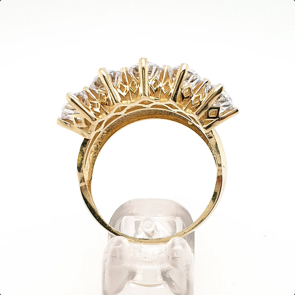 Schöner Zirkonia Ring 585 Gelbgold 14 kt