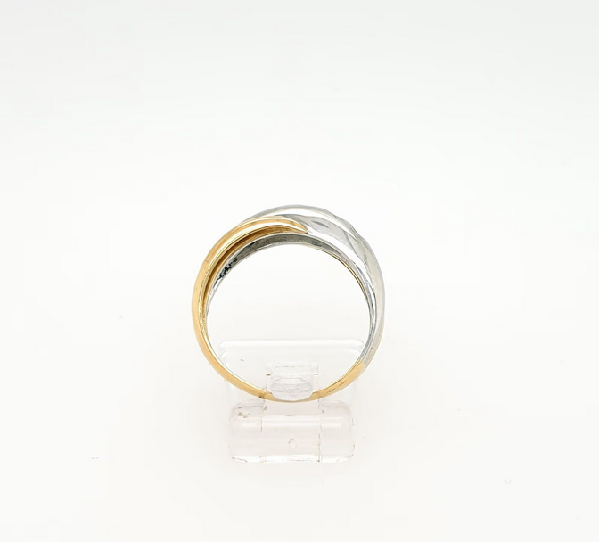 Ring Gelbgold Weißgold 750/18kt Brillanten Gr. 53