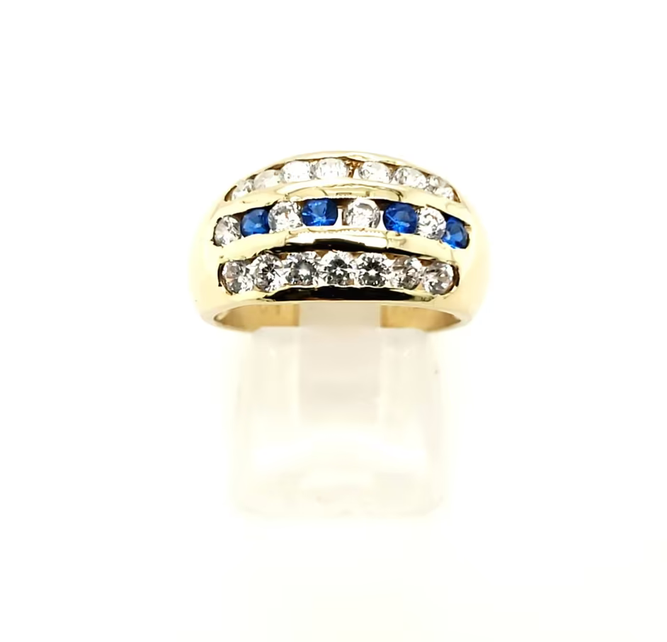 Ring Gelb Gold 585 14kt *55* Schmucksteine
