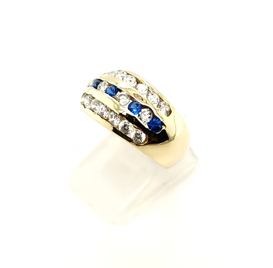 Ring Gelb Gold 585 14kt *55* Schmucksteine