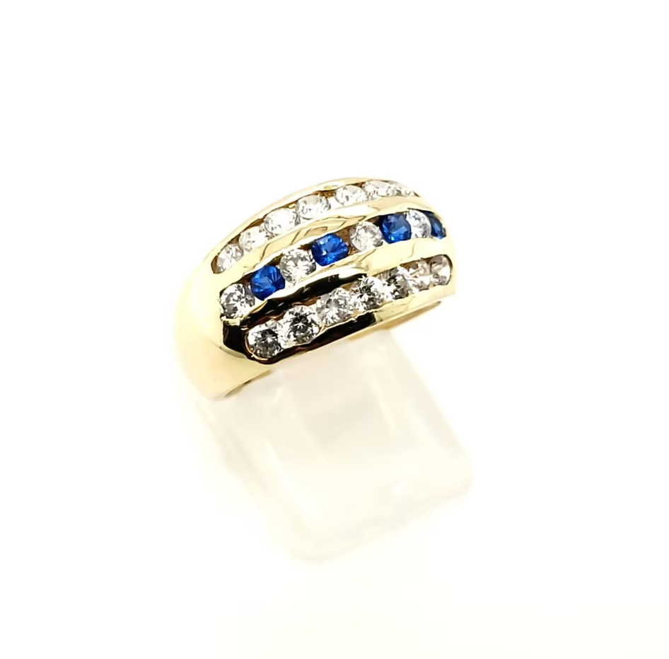 Ring Gelb Gold 585 14kt *55* Schmucksteine