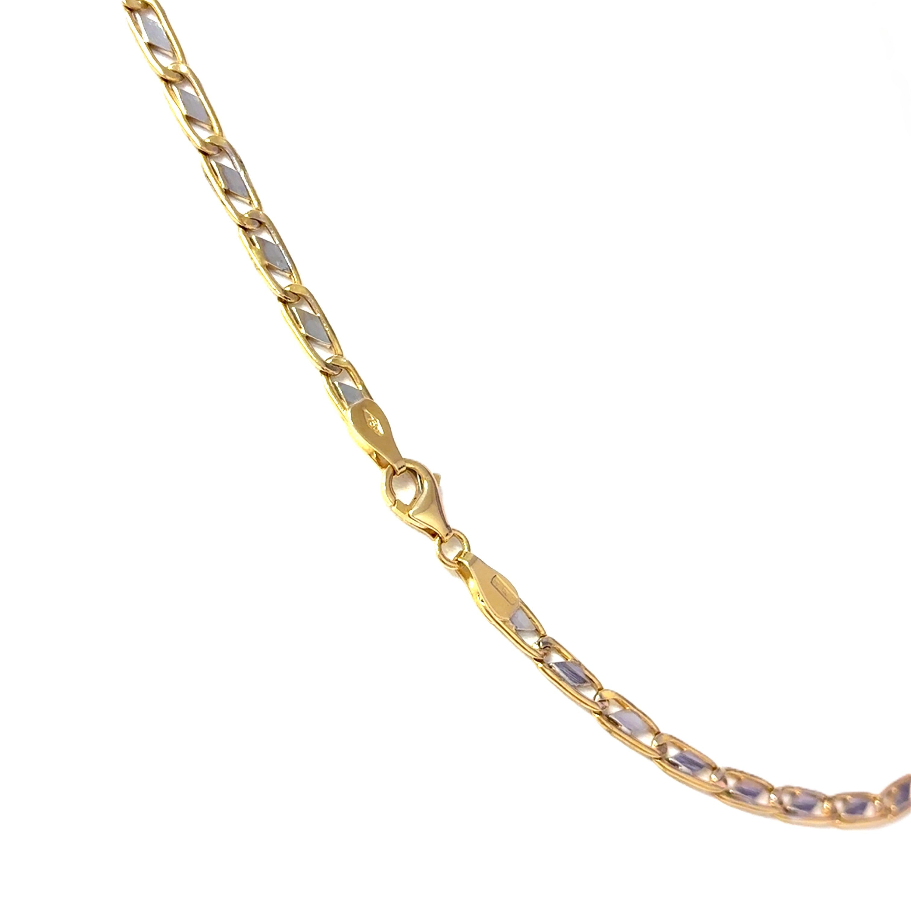 Damen Kette Gelb/Weiß Gold 750/ 18 kt Schmuck Geschenk