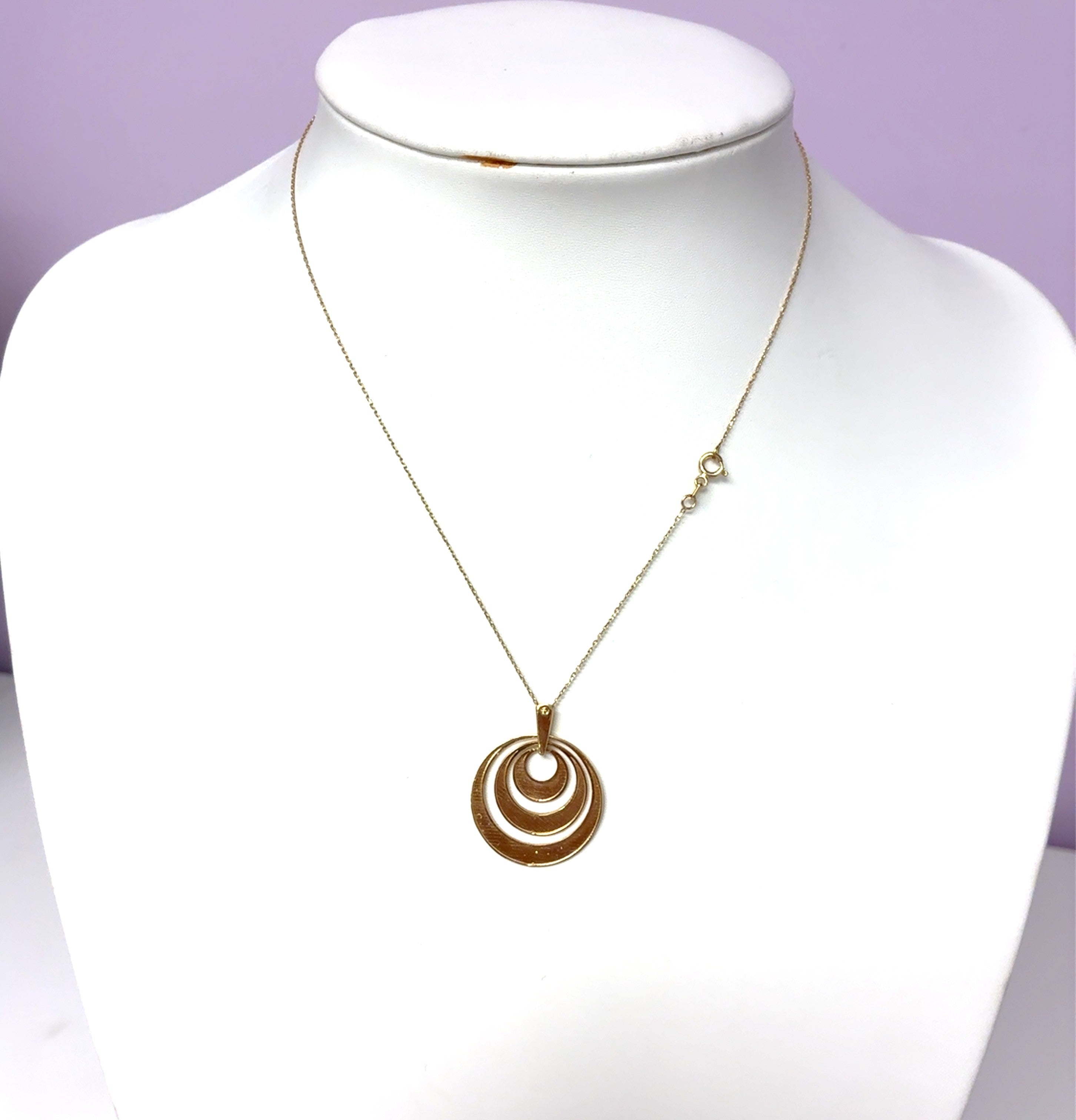 Kette Gelb Gold 585 Anhänger Geschenk Schmuck