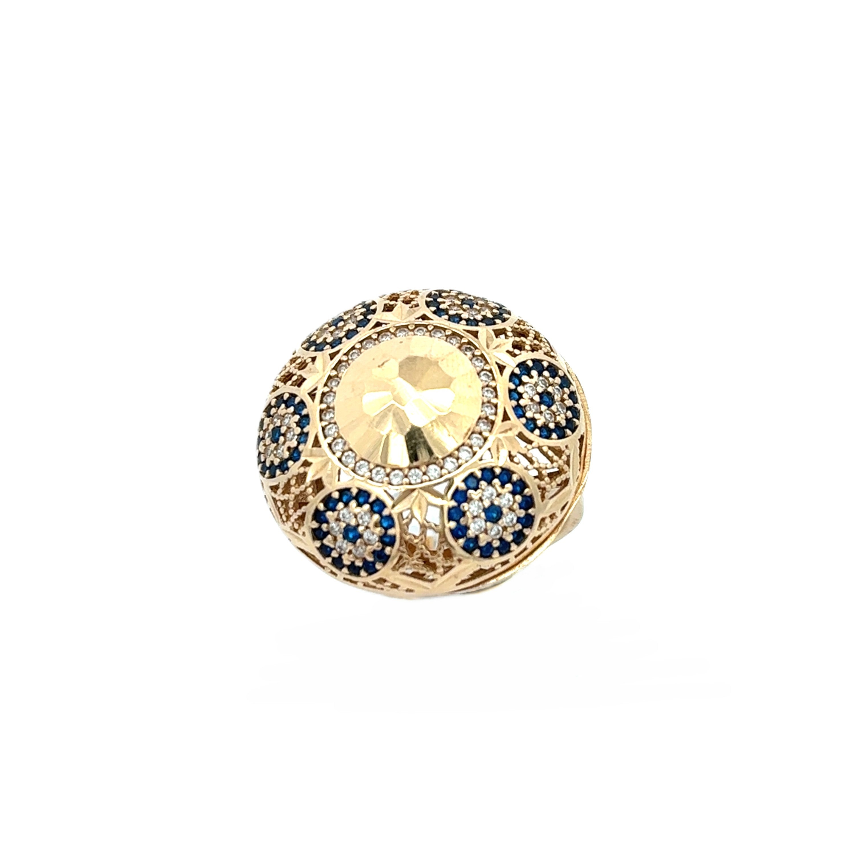 Damen Ring Gelb Gold 585 14 kt Zirkonia  *57* Geschenk
