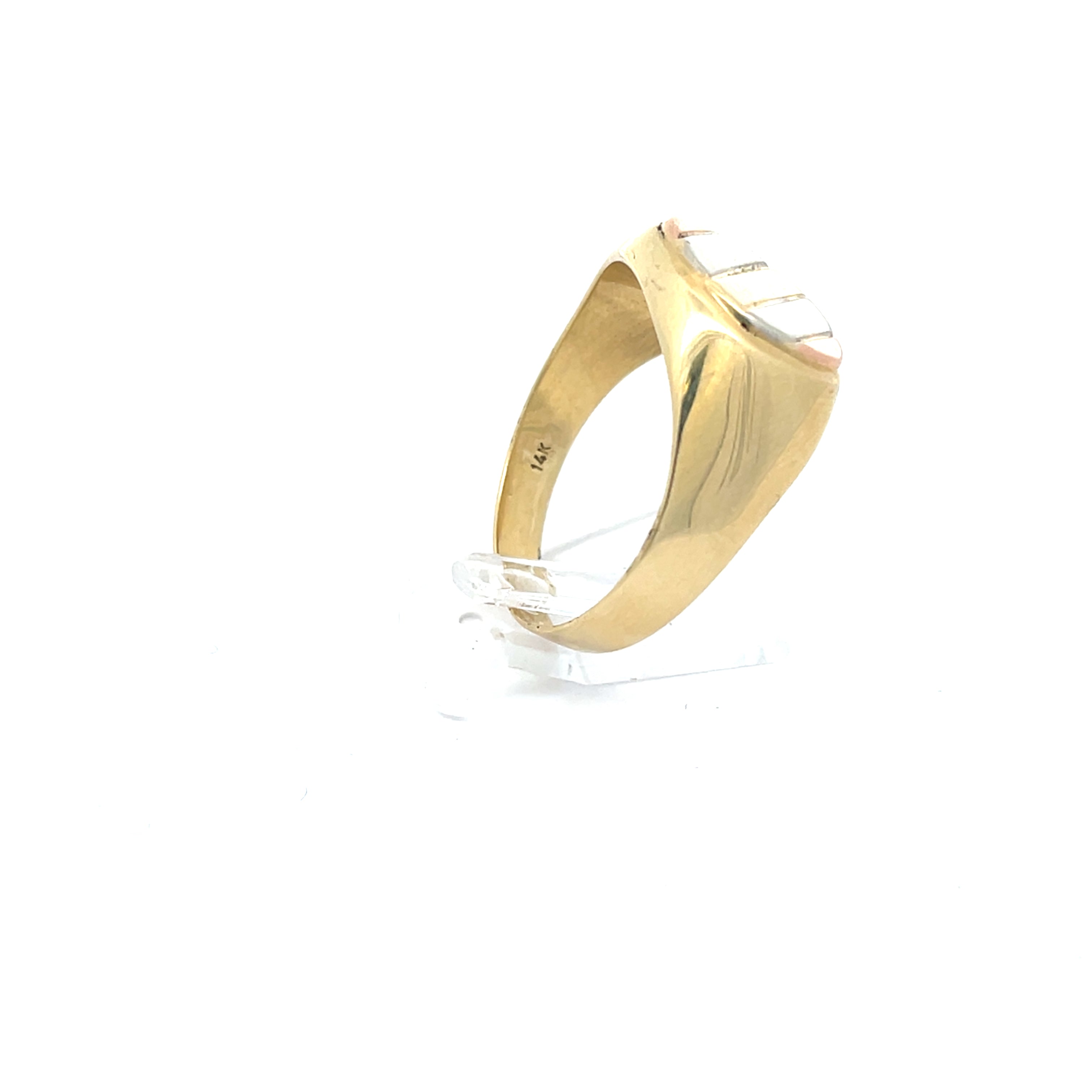 Gold Ring Tricolor 585 14kt Gr.68