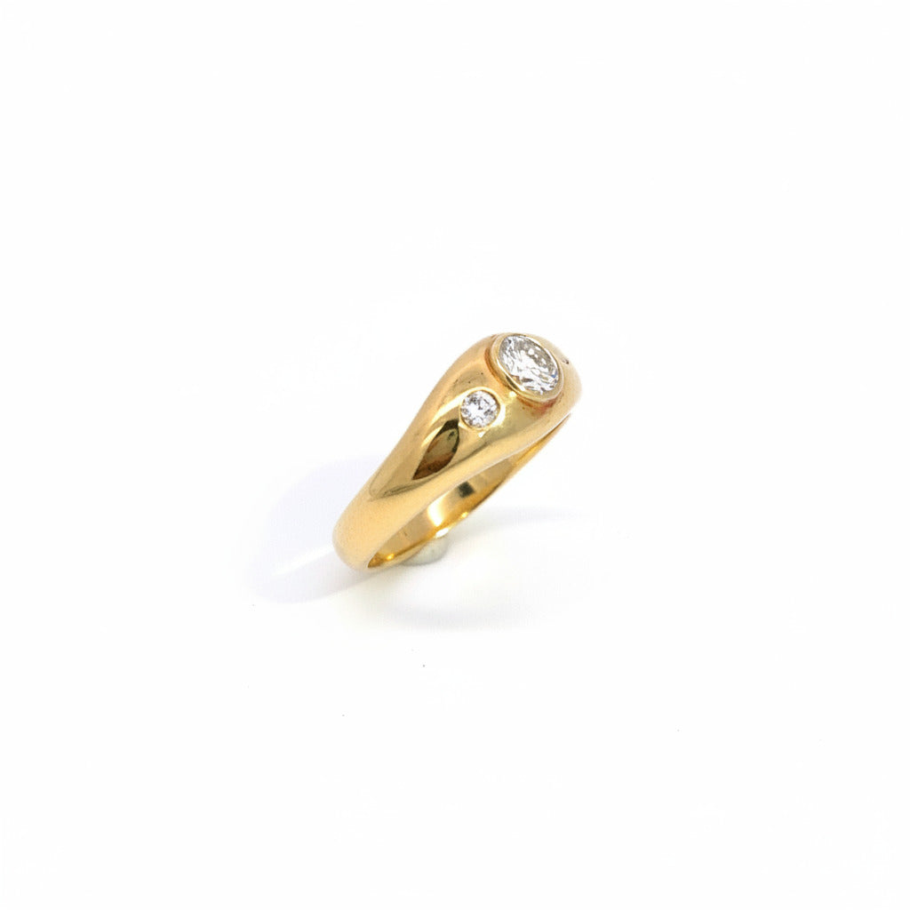 Ring Gelb Gold 585/14 kt  Damen Brillanten Schmuck 232311