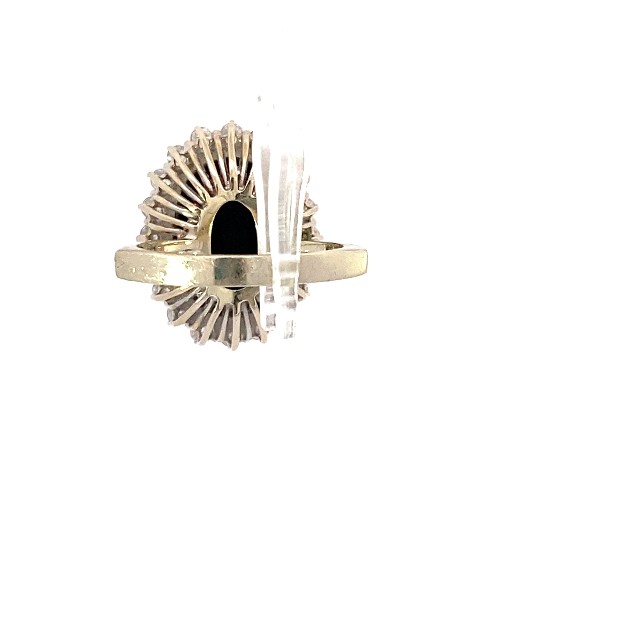 Ring Weißgold 585/14 Karat Triplette mit 20 kleinen Brillianten