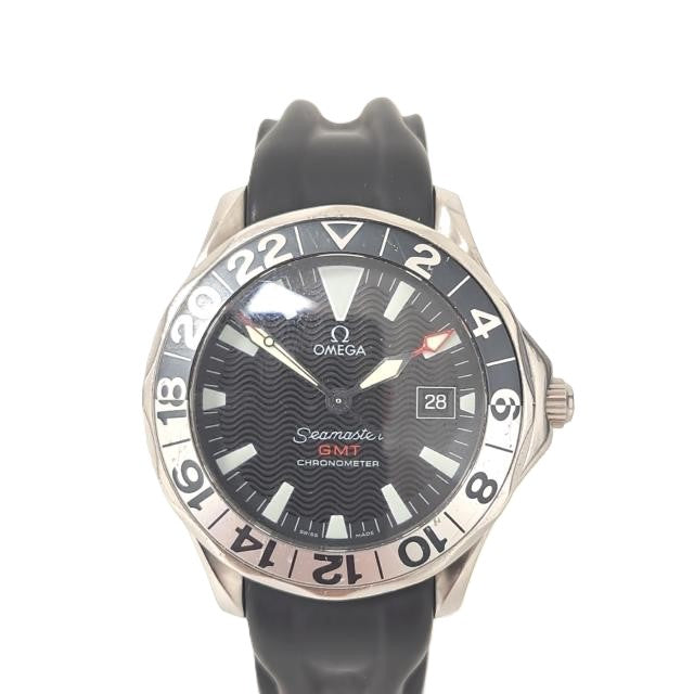 Omega Seamaster GMT 50th Anniversary 41mm 2834.50.91 Stahl Kautchukband Neutrale Uhren Box