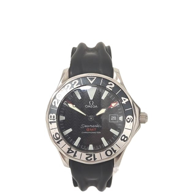 Omega Seamaster GMT 50th Anniversary 41mm 2834.50.91 Stahl Kautchukband Neutrale Uhren Box