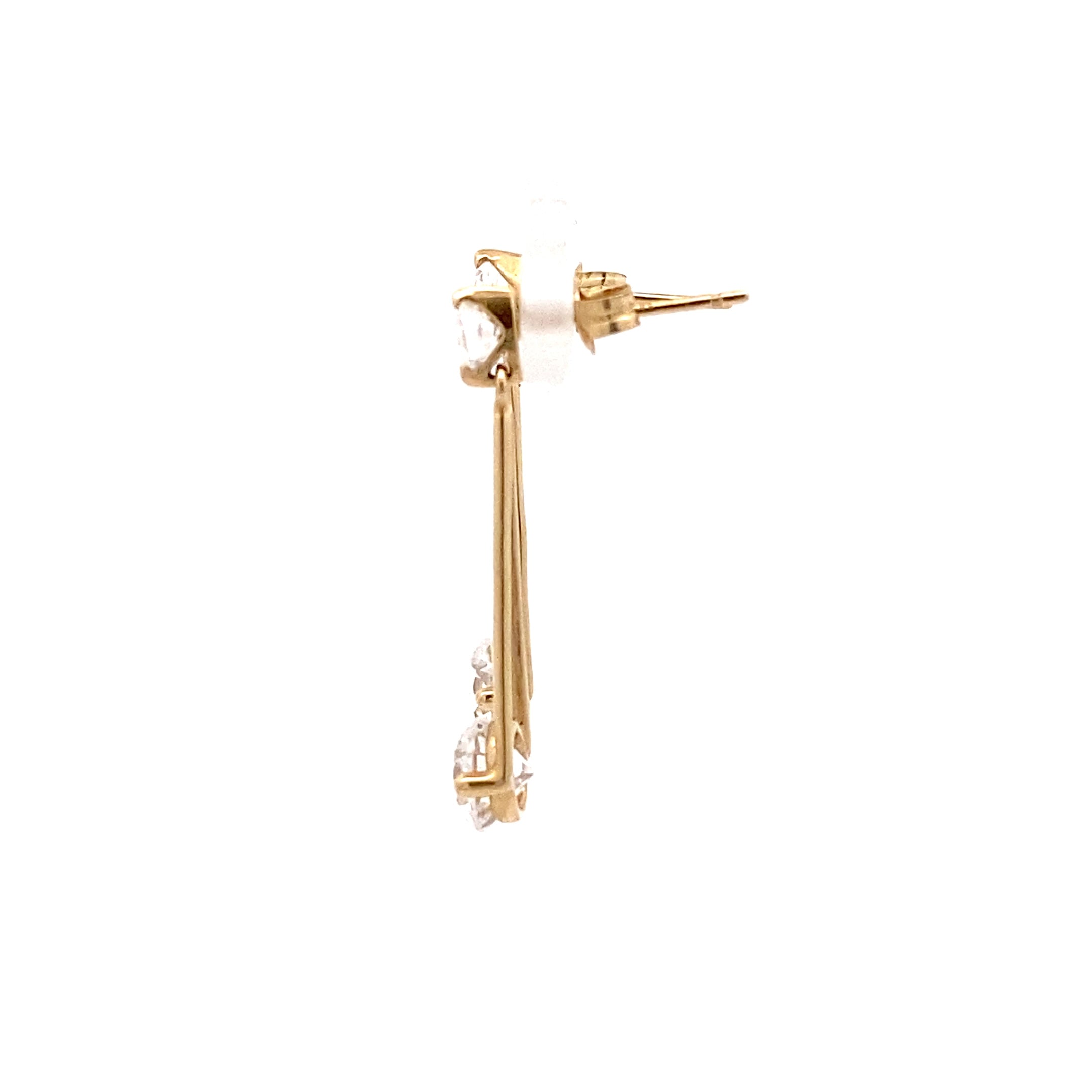 Ohrringe Gelb Gold 585 14 Karat mit Zirkonia