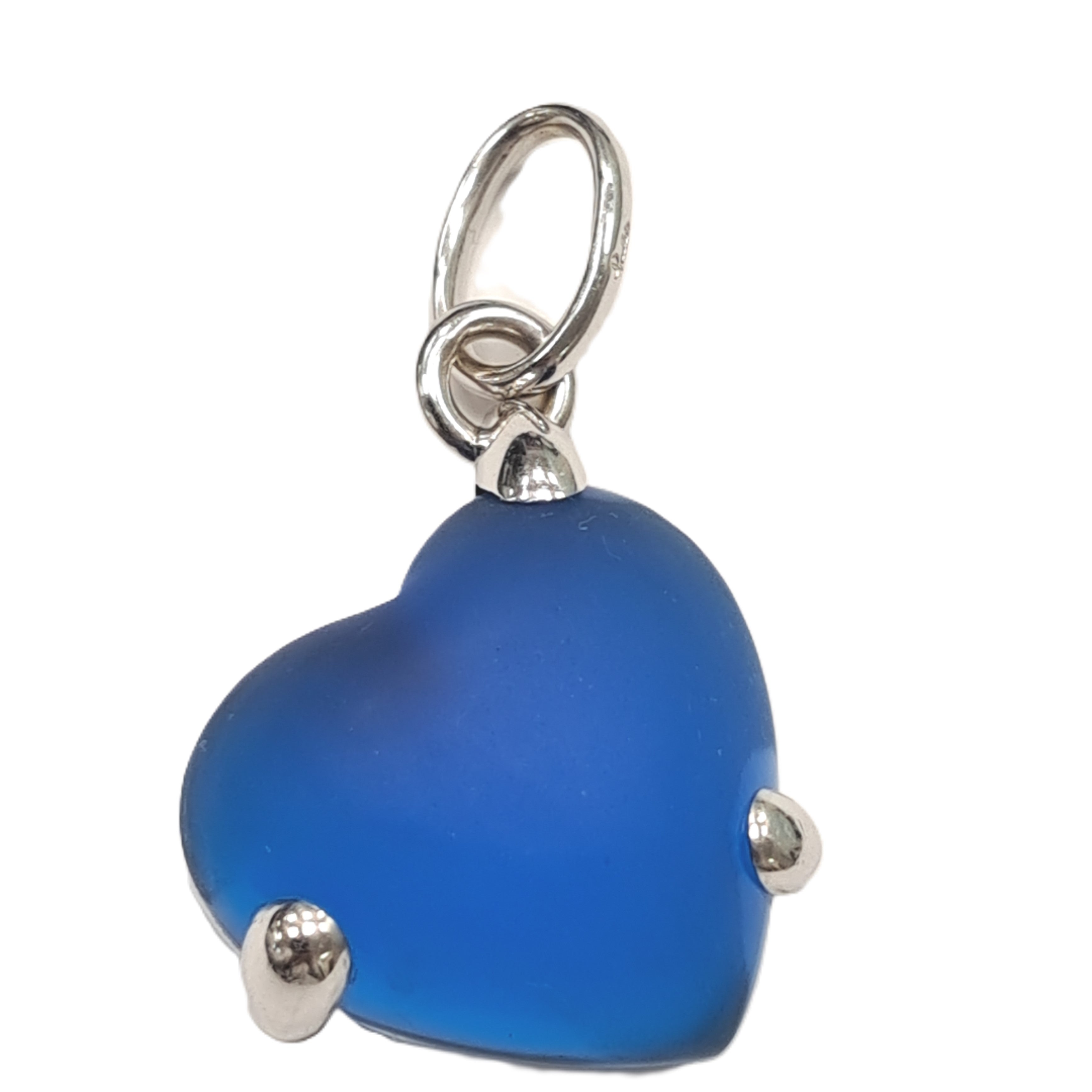Pomellato Herz Blau Kettenanhänger Weißgold 750 / 18kt