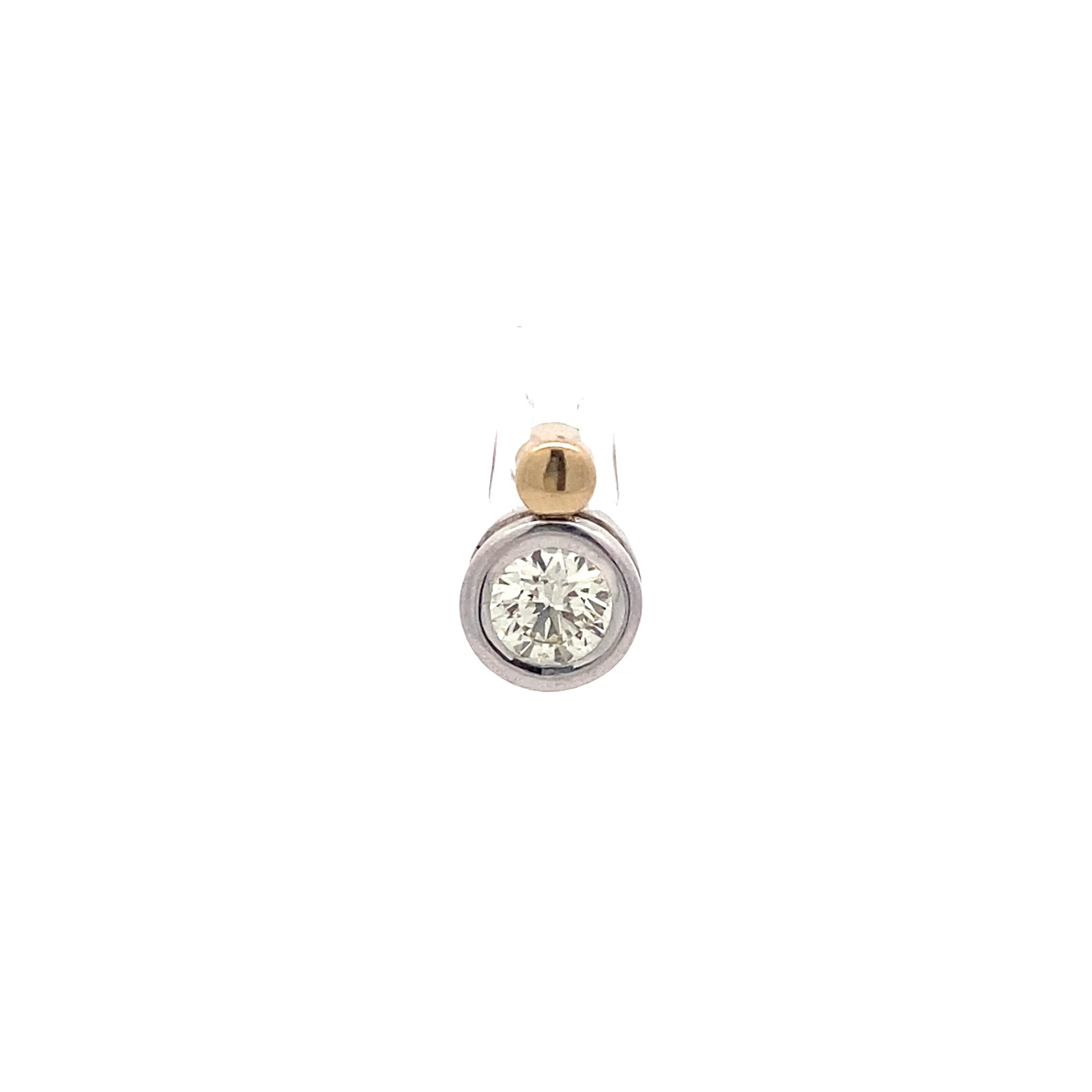 Brillant Gelbgold Weißgold 750 18 Karat Kettenanhänger