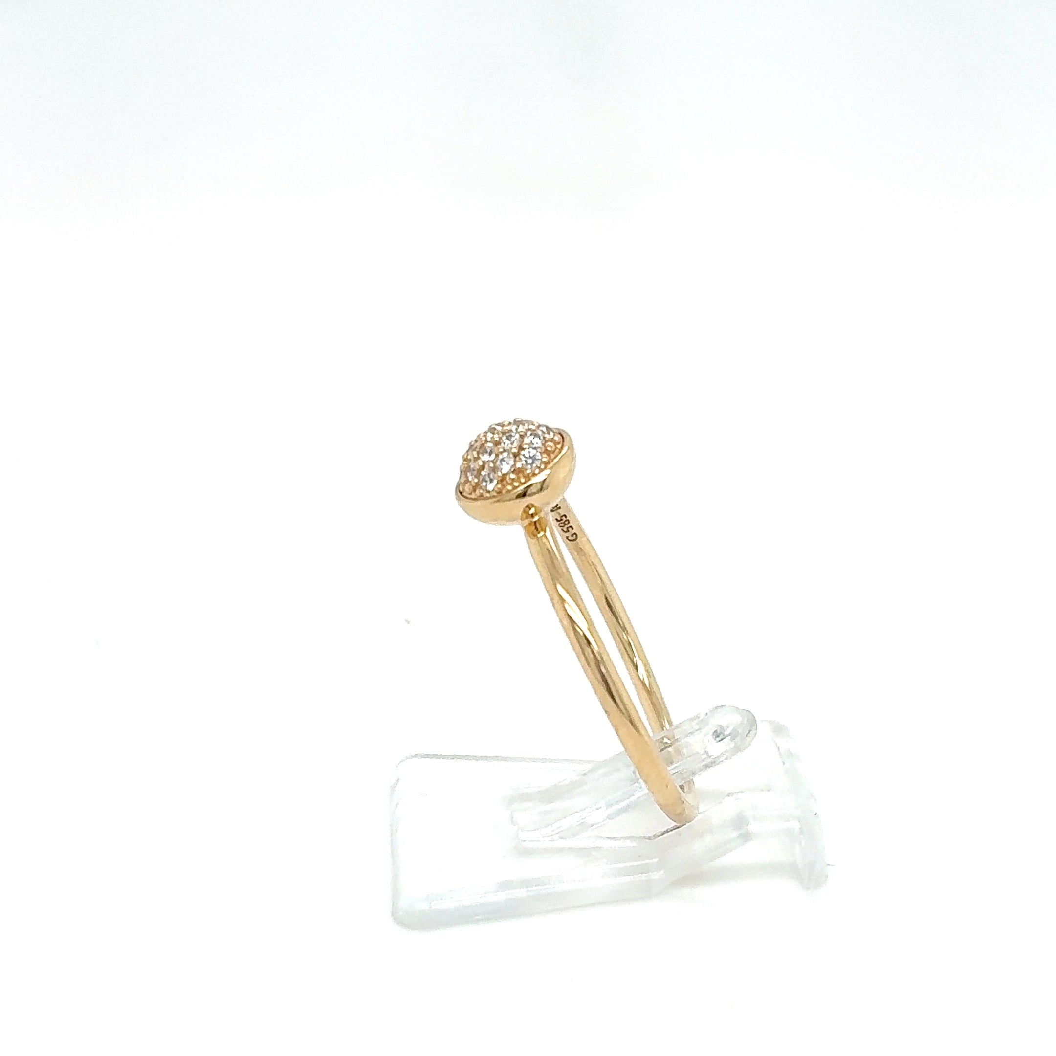 Ring Goldring Zirkonia 585/14 Karat Gelbgold Gr.54