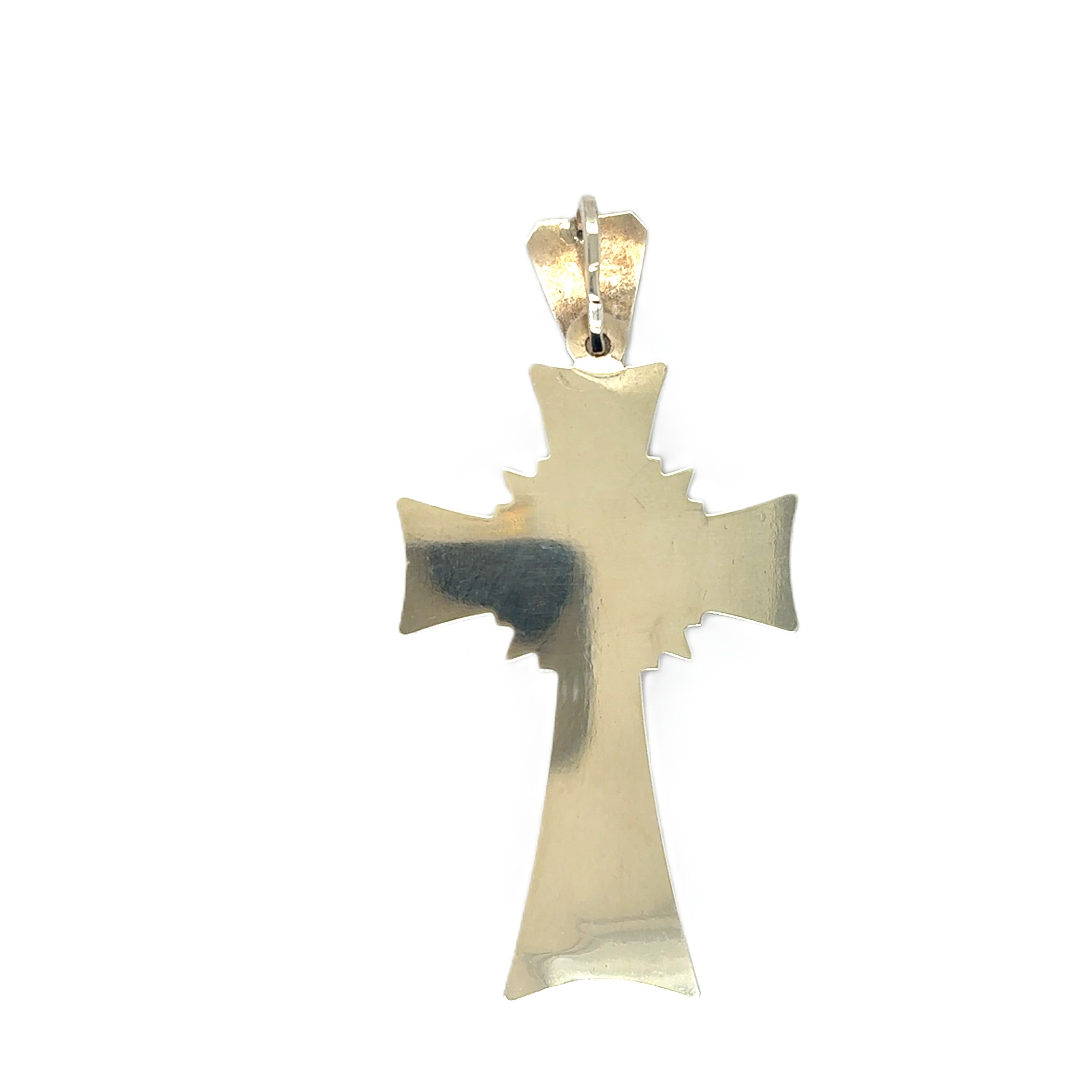 Kettenanhänger Kreuz Gelb-/ Weißgold 585/14kt