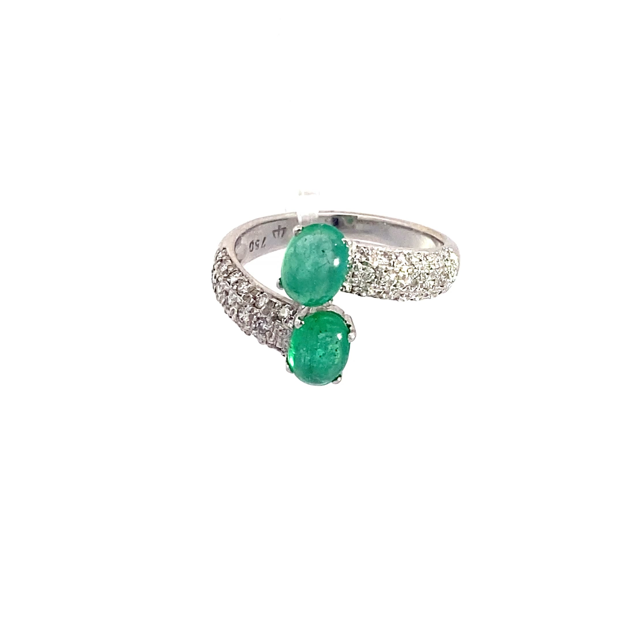 Brillanten ca. 0,36ct Ring Weißgold 750 18 Karat