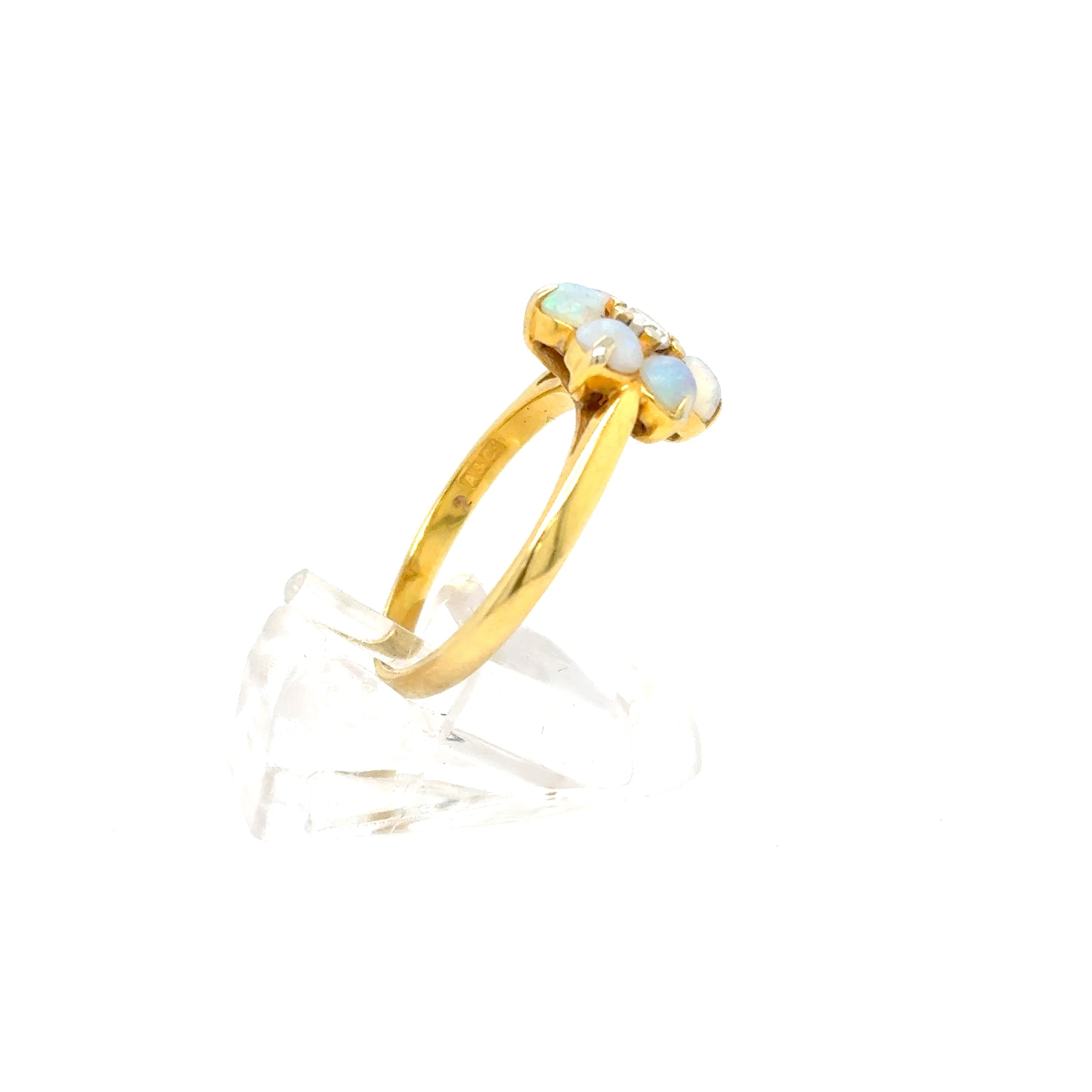 Ring Gelb-/Weißgold Brillant 750/18kt Gr.51