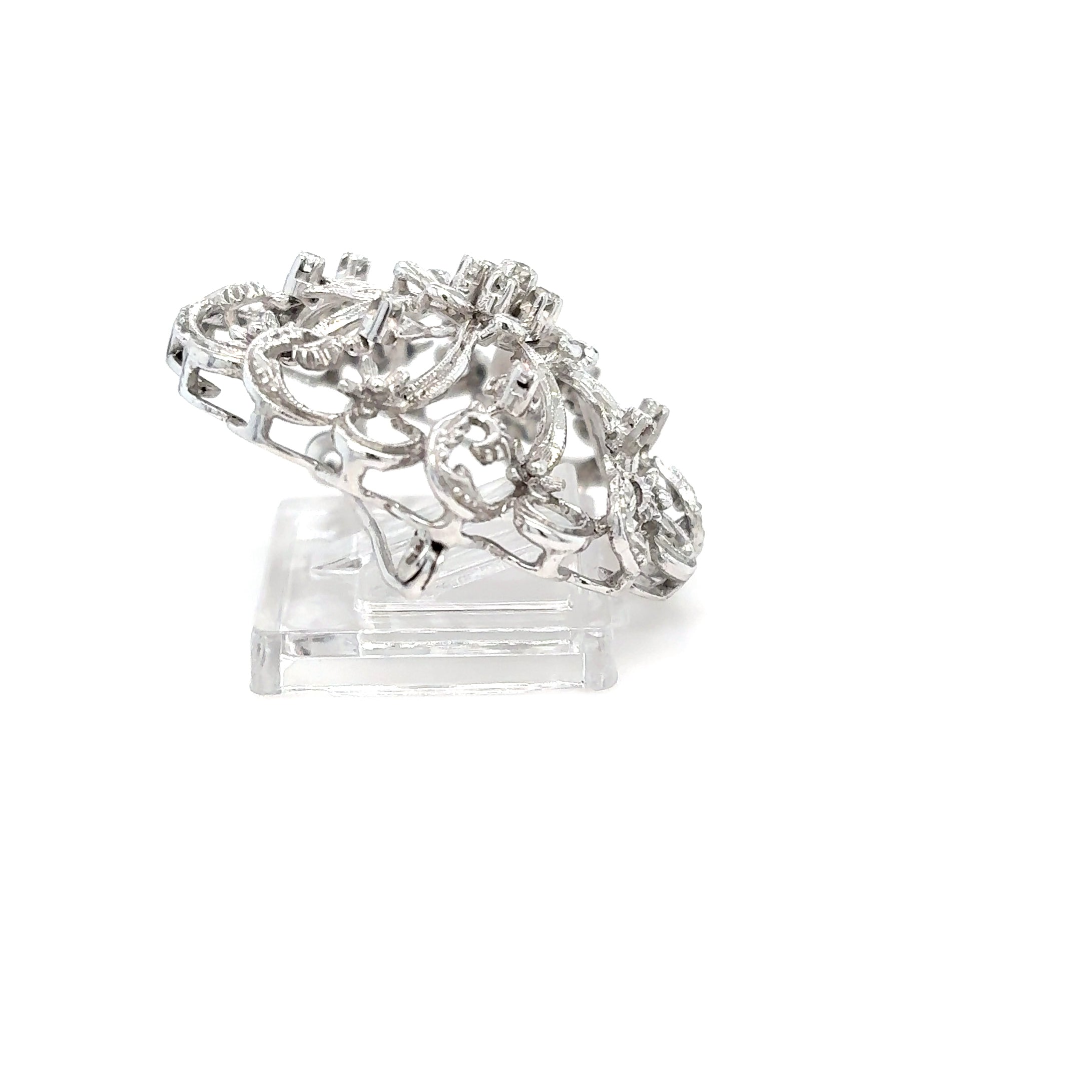 Brosche Weißgold Diamant 715/18kt