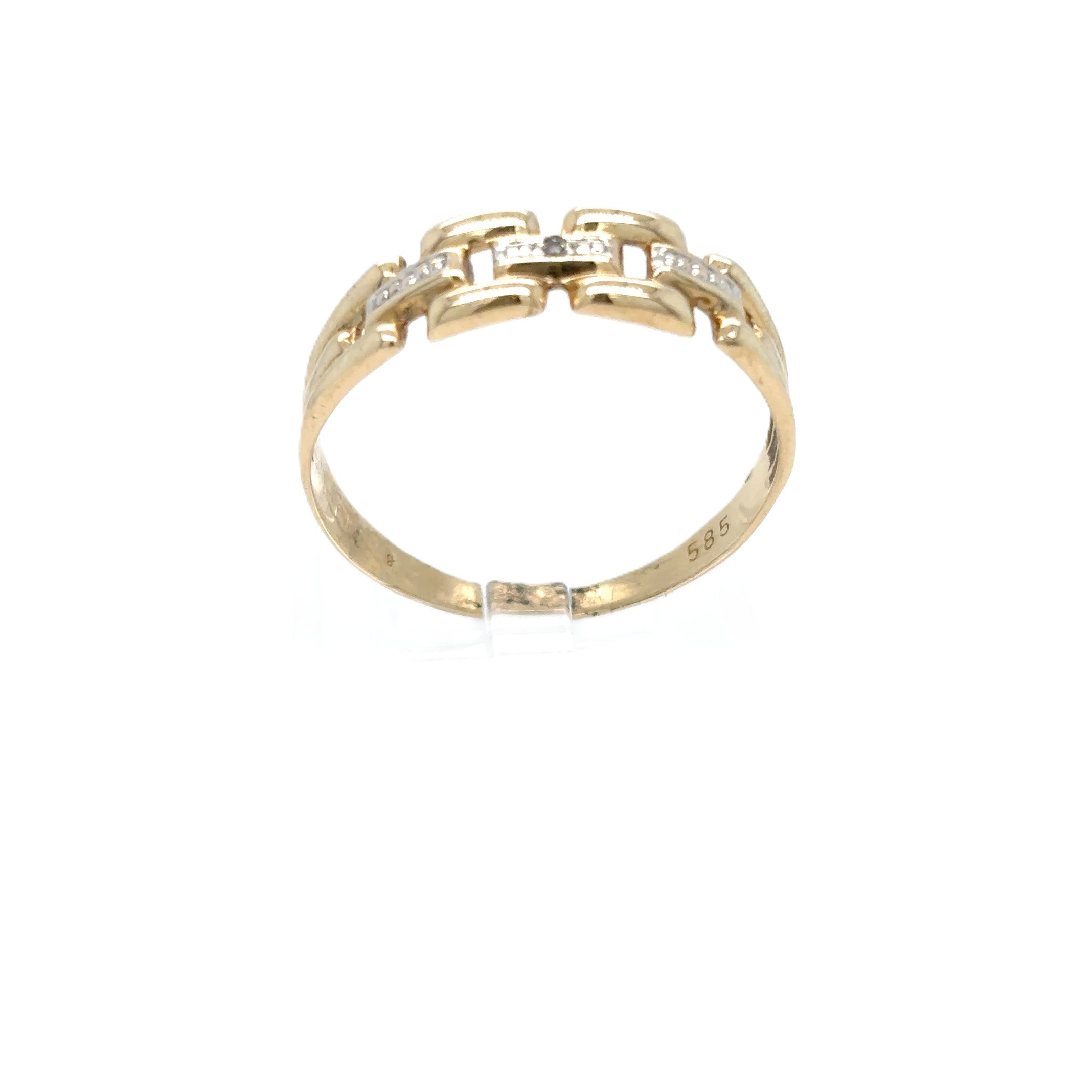 Ring Gelbgold 585/14kt Diamant Gr.60