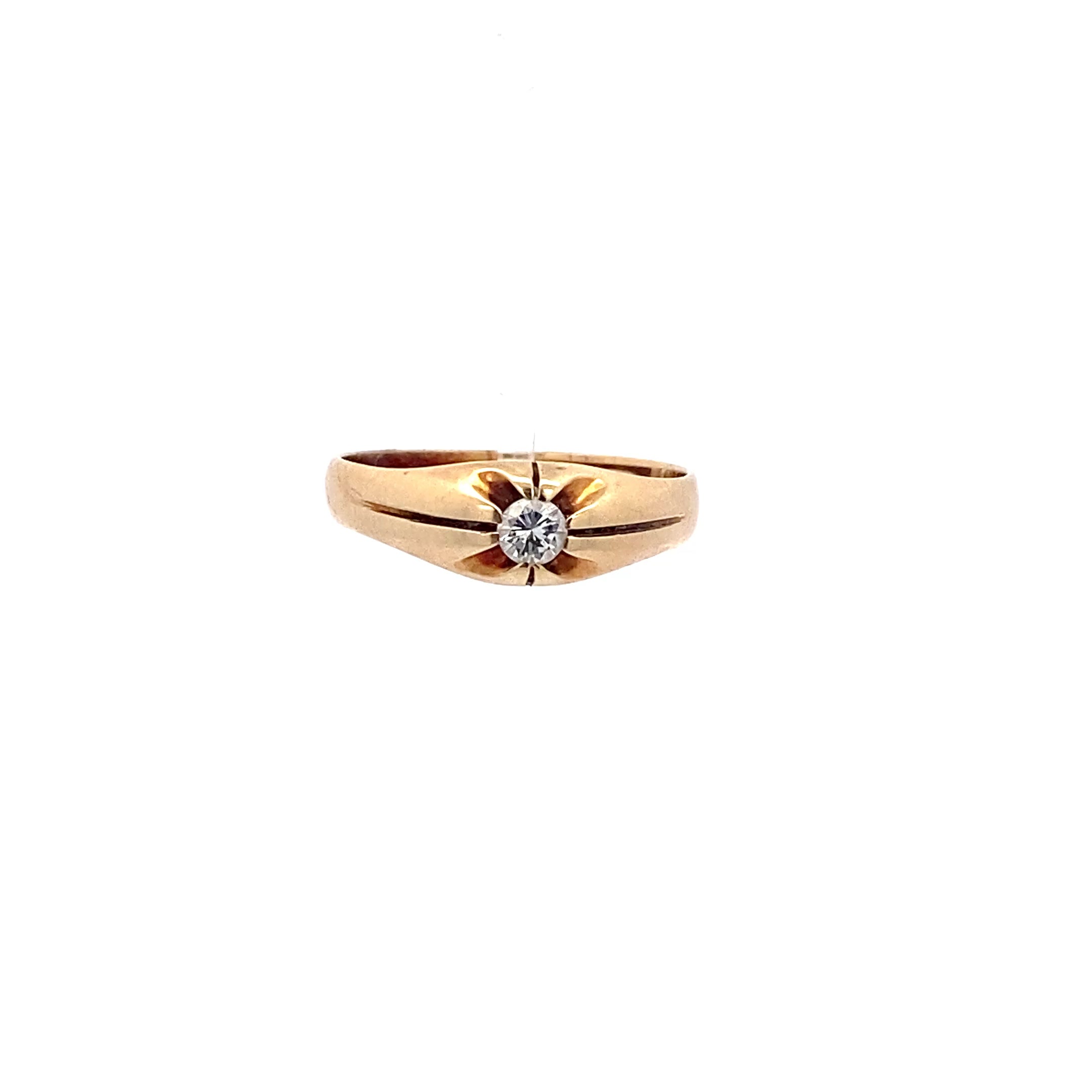 Brillantring ca. 0,10 ct Gelbgold 585 14 Karat