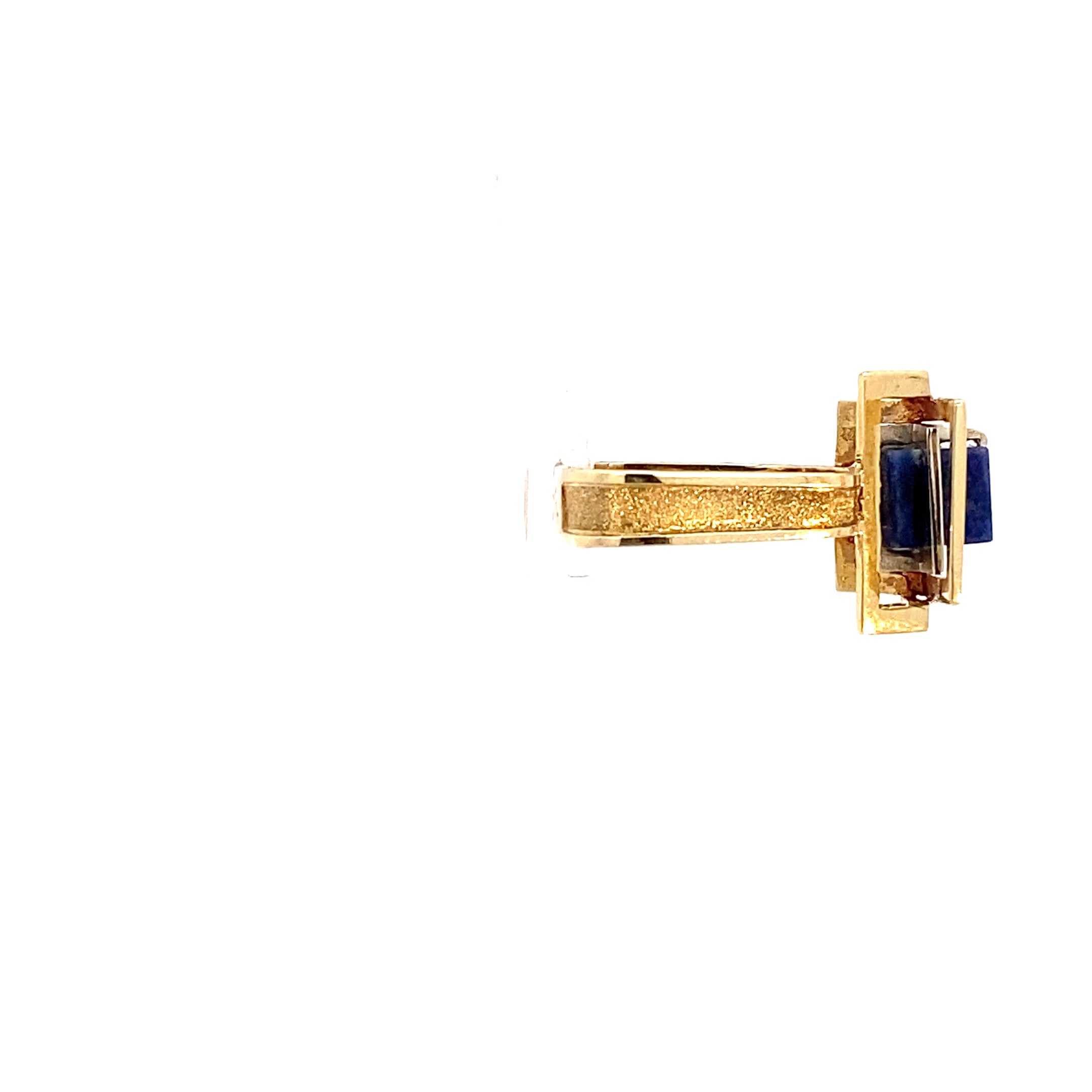 Ring Gelbgold 585/14 Karat einem blauen Farbstein