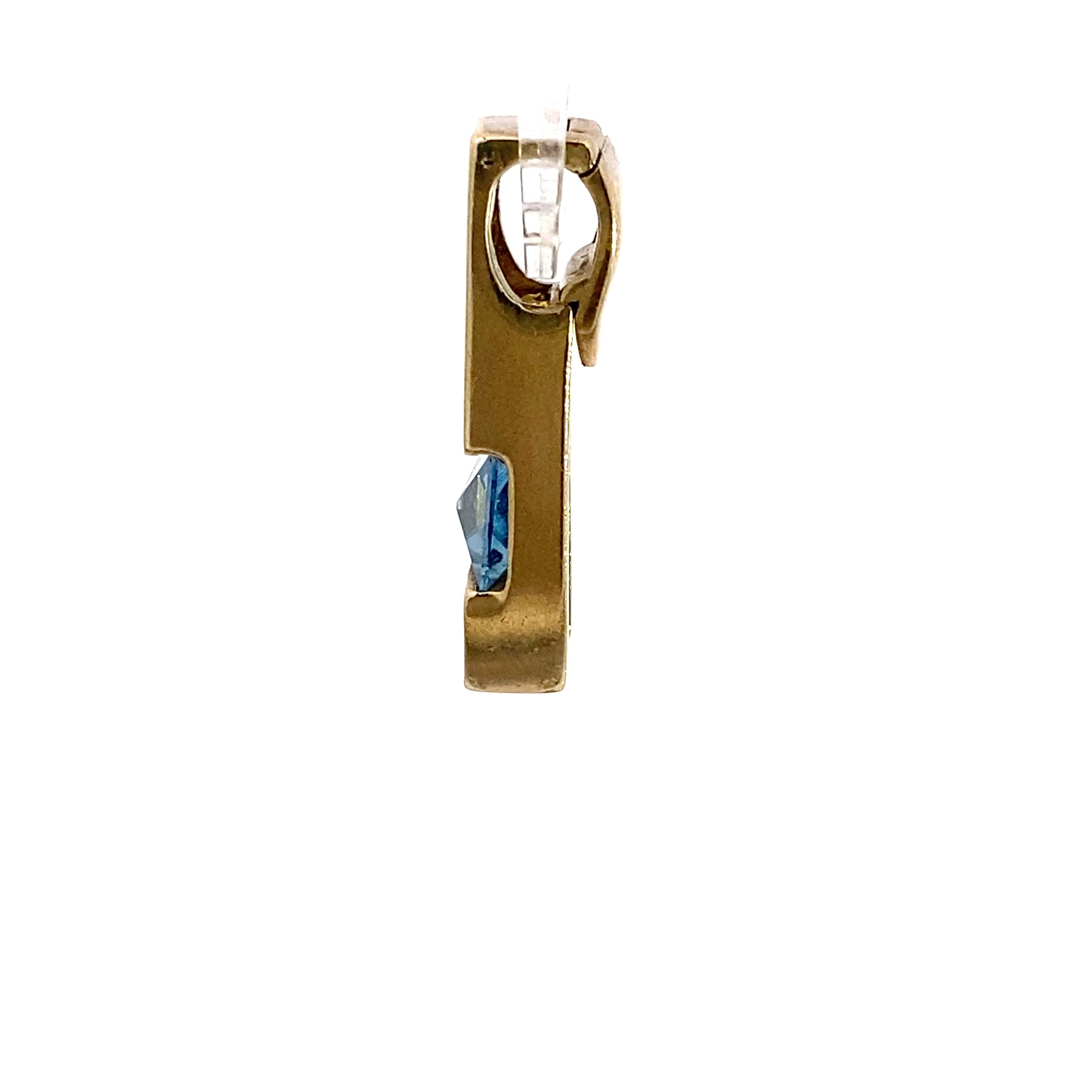 Schmuckanhänger 333 Gelbgold mit hellblauen Stein