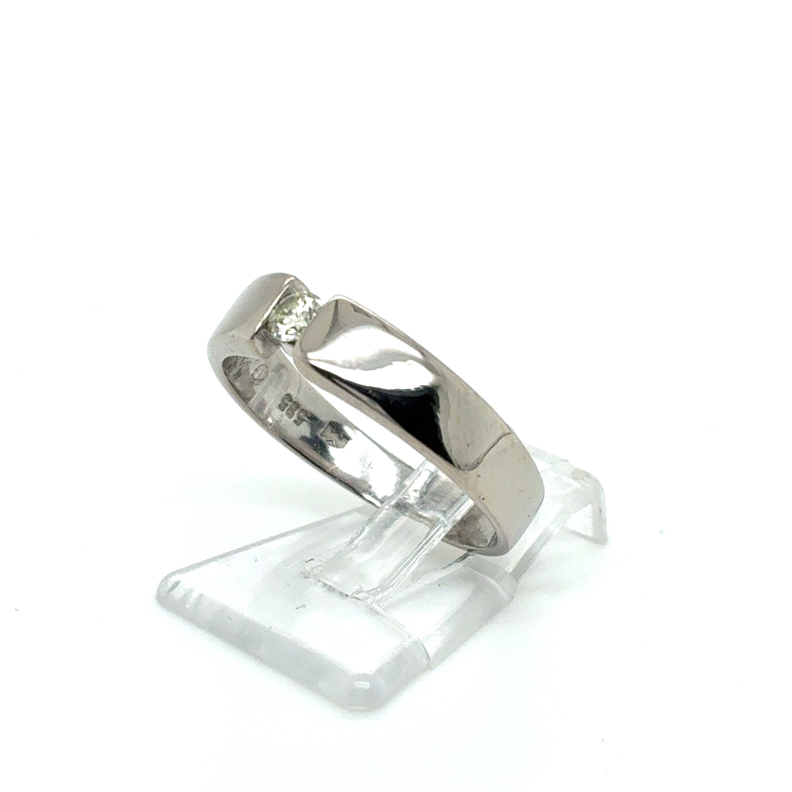 Ring Goldring Brillant 585/14 Karat Weißgold Gr.53